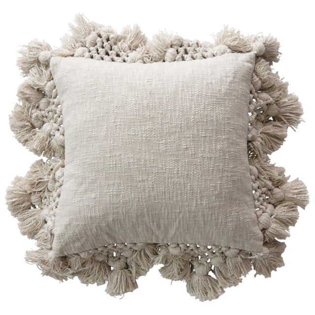 Storied Home Crochet Decorative Throw Pillow