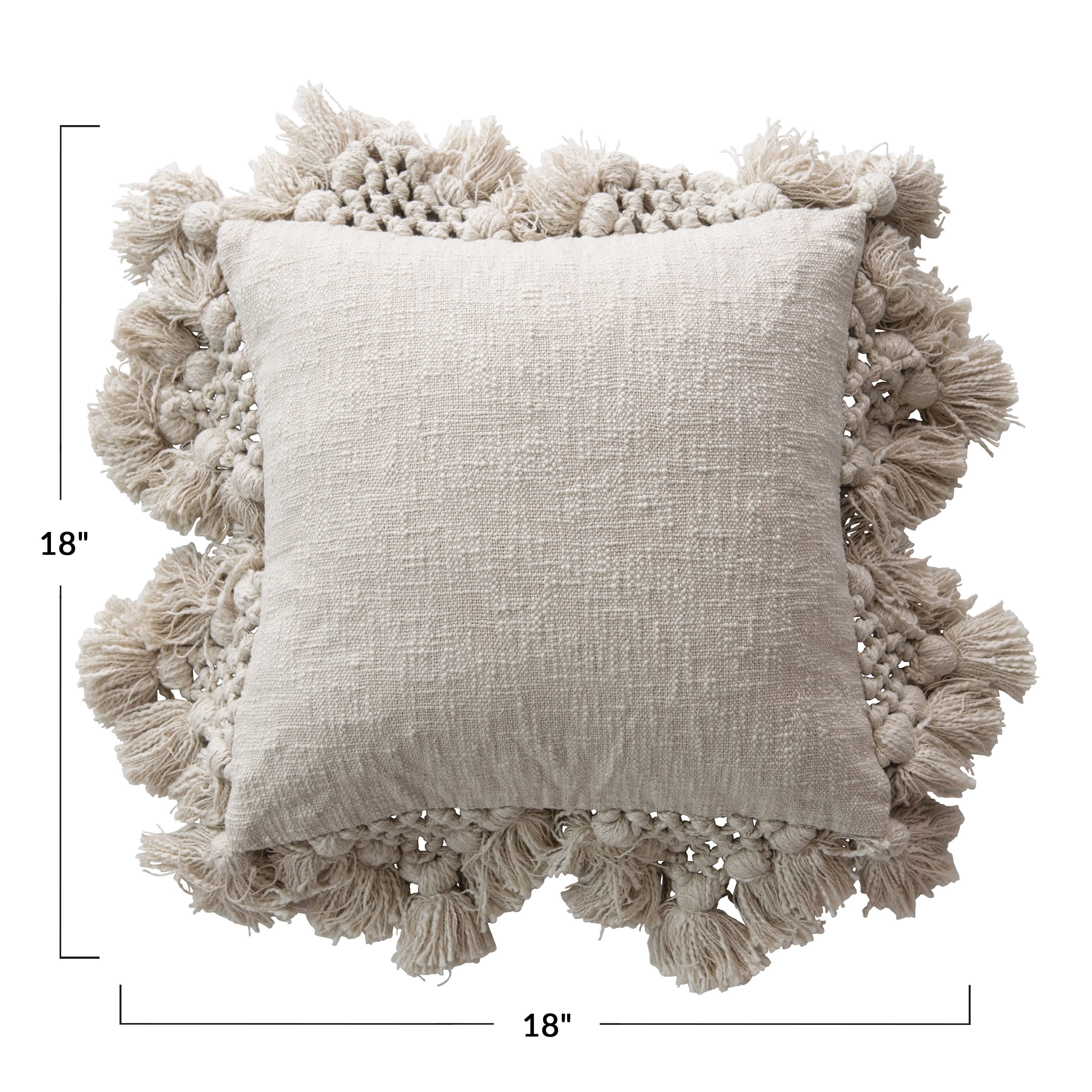 Storied Home Crochet Decorative Throw Pillow, , large
