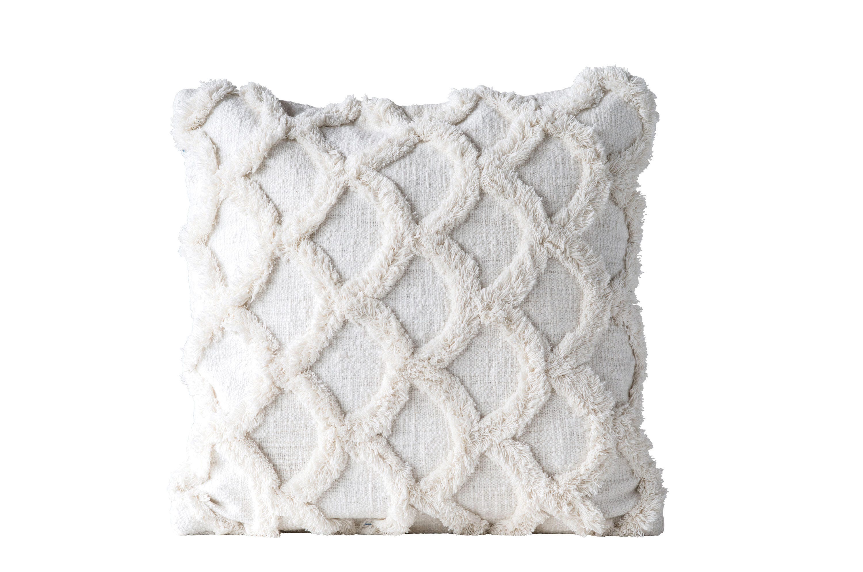 Storied Home Scalloped Decorative Throw Pillow, , large