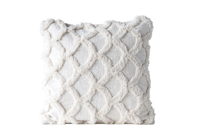 Storied Home Scalloped Decorative Throw Pillow