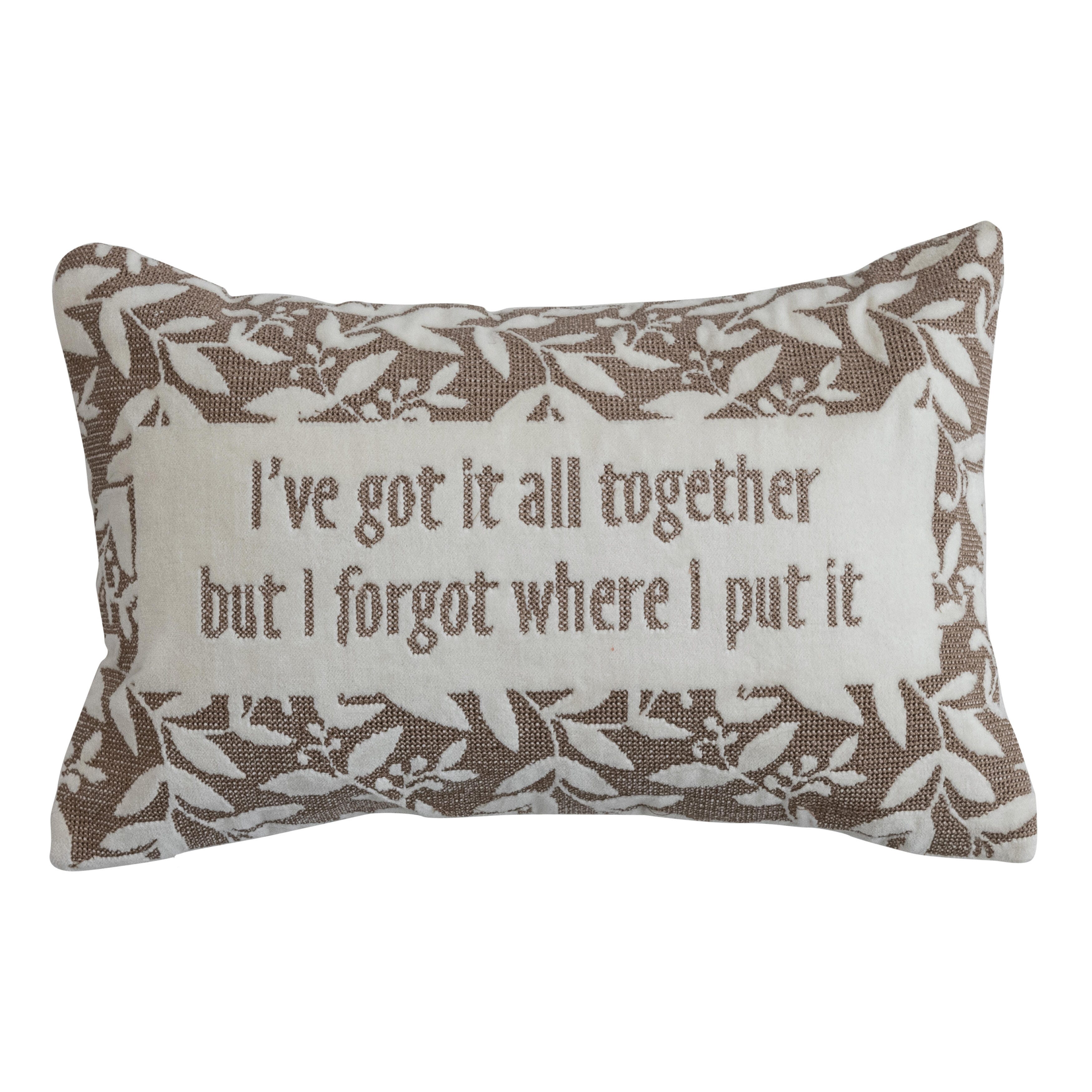 Storied Home "I've got it all together" Decorative Throw Pillow, , large