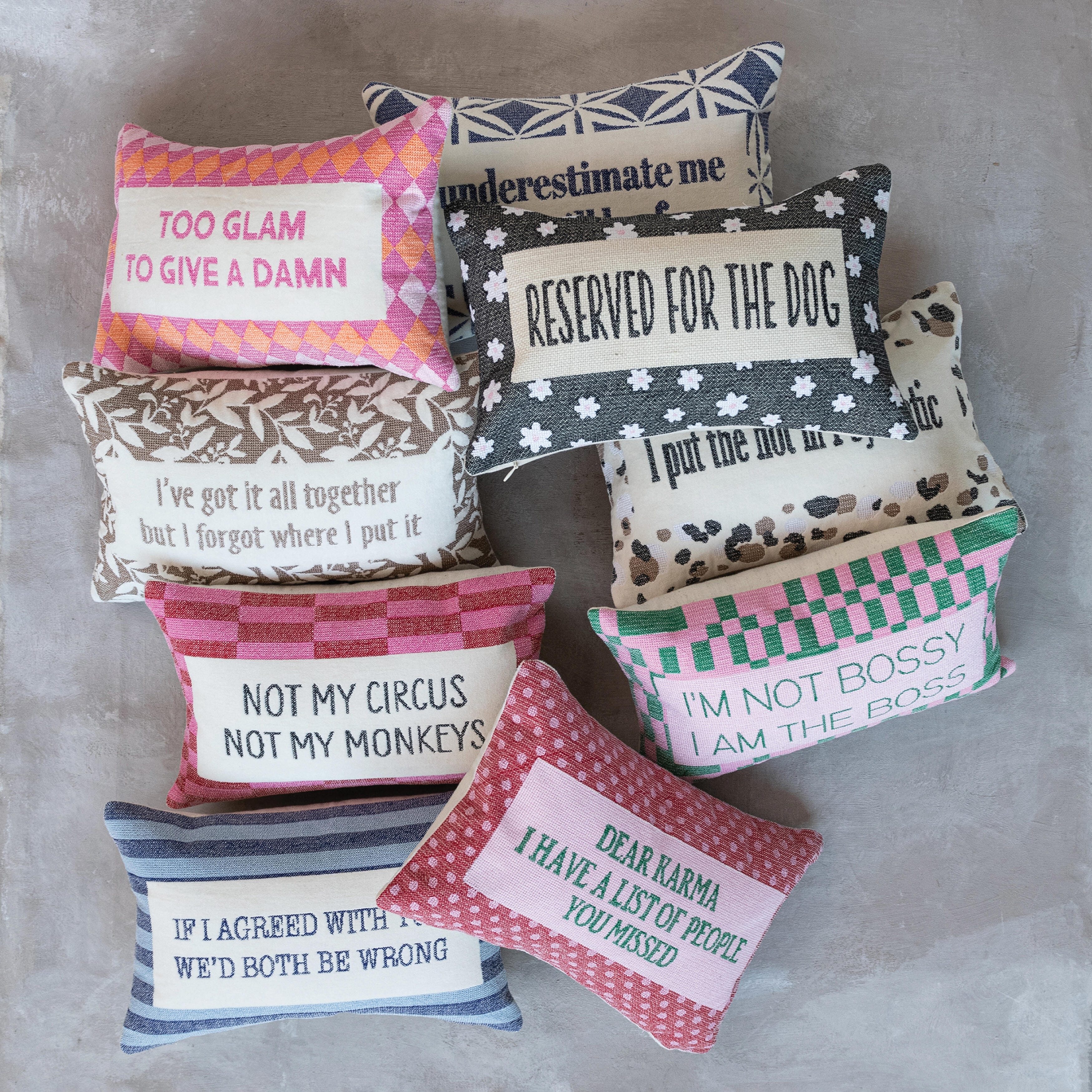 Storied Home "NOT MY CIRCUS" Decorative Throw Pillow, , large