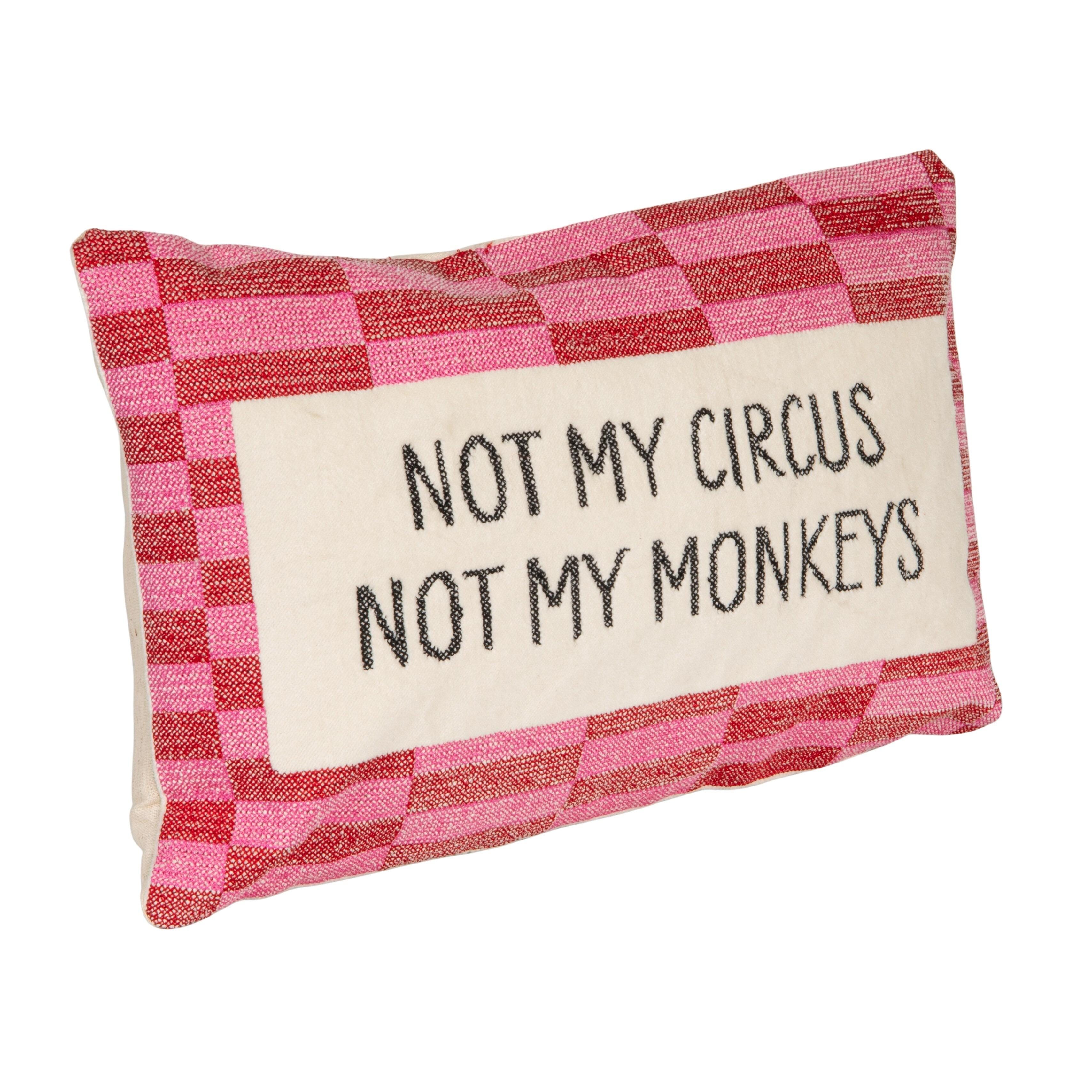Storied Home "NOT MY CIRCUS" Decorative Throw Pillow, , large