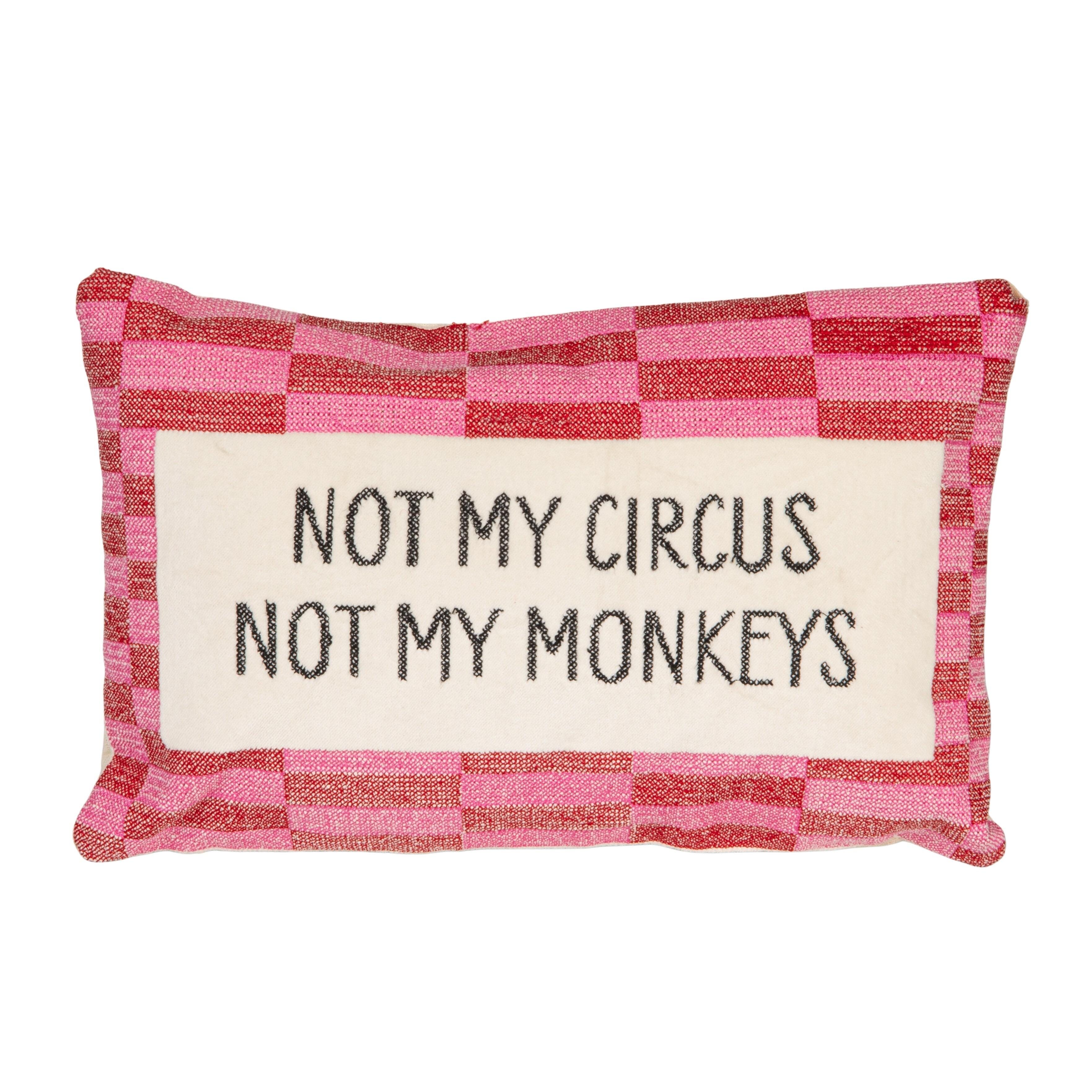 Storied Home "NOT MY CIRCUS" Decorative Throw Pillow, , large