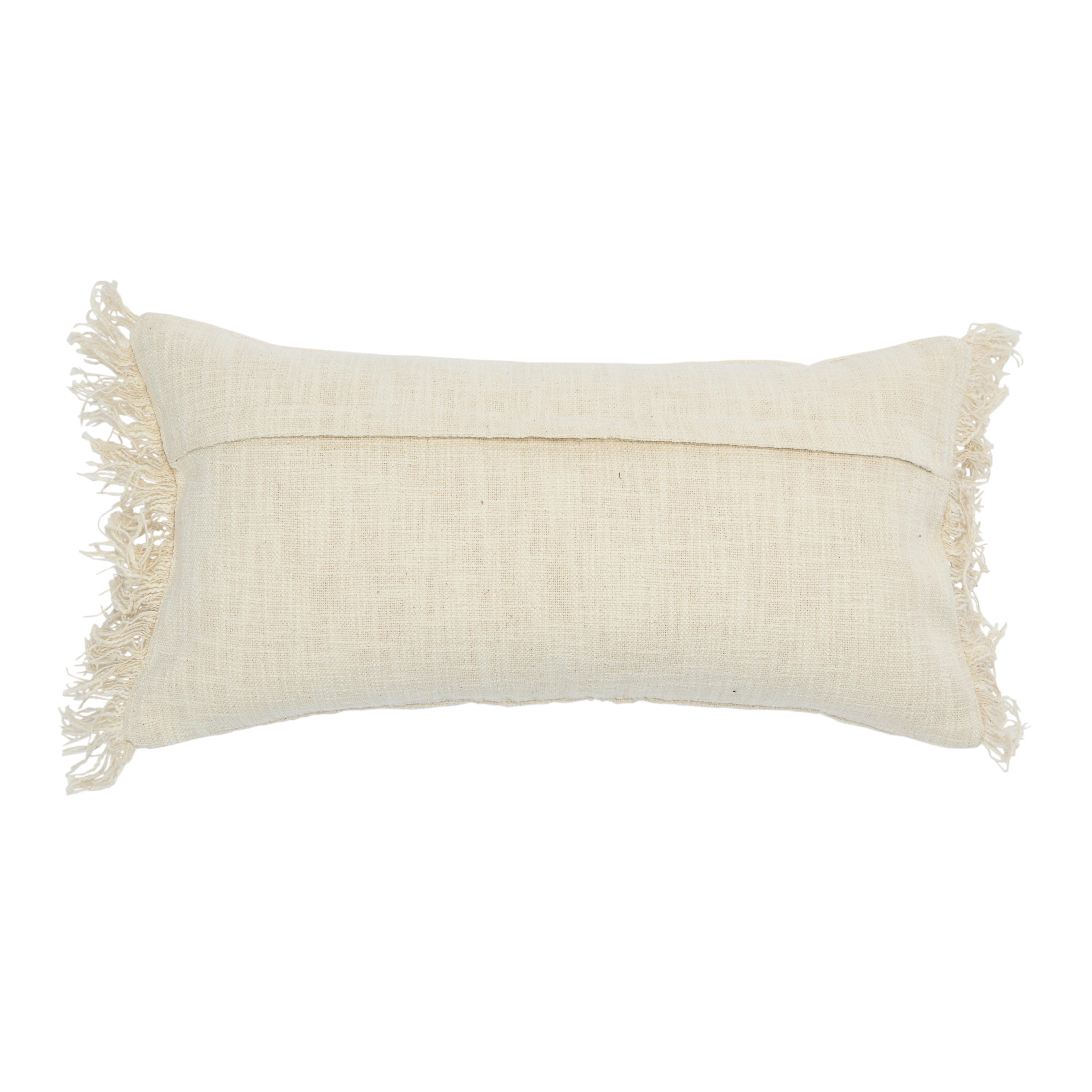 Storied Home Fringed Decorative Throw Pillow, , large
