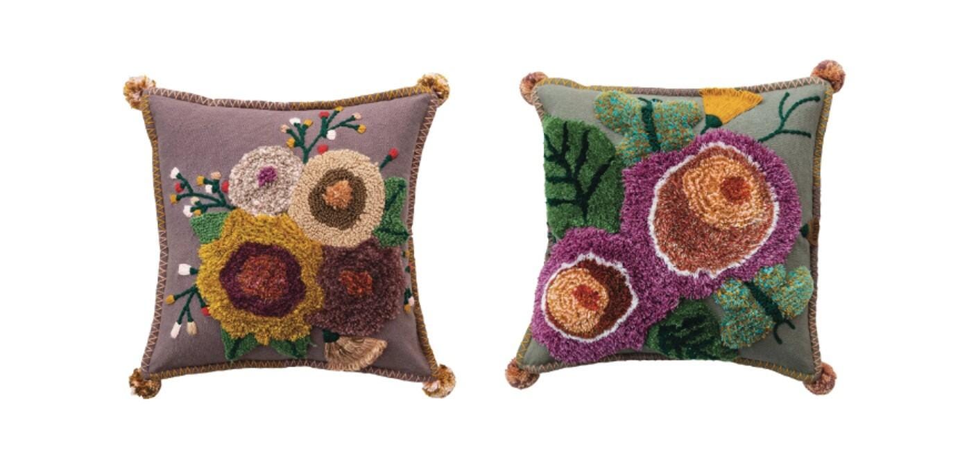 Storied Home Embroidered Decorative Throw Pillow (Set of 2), , large