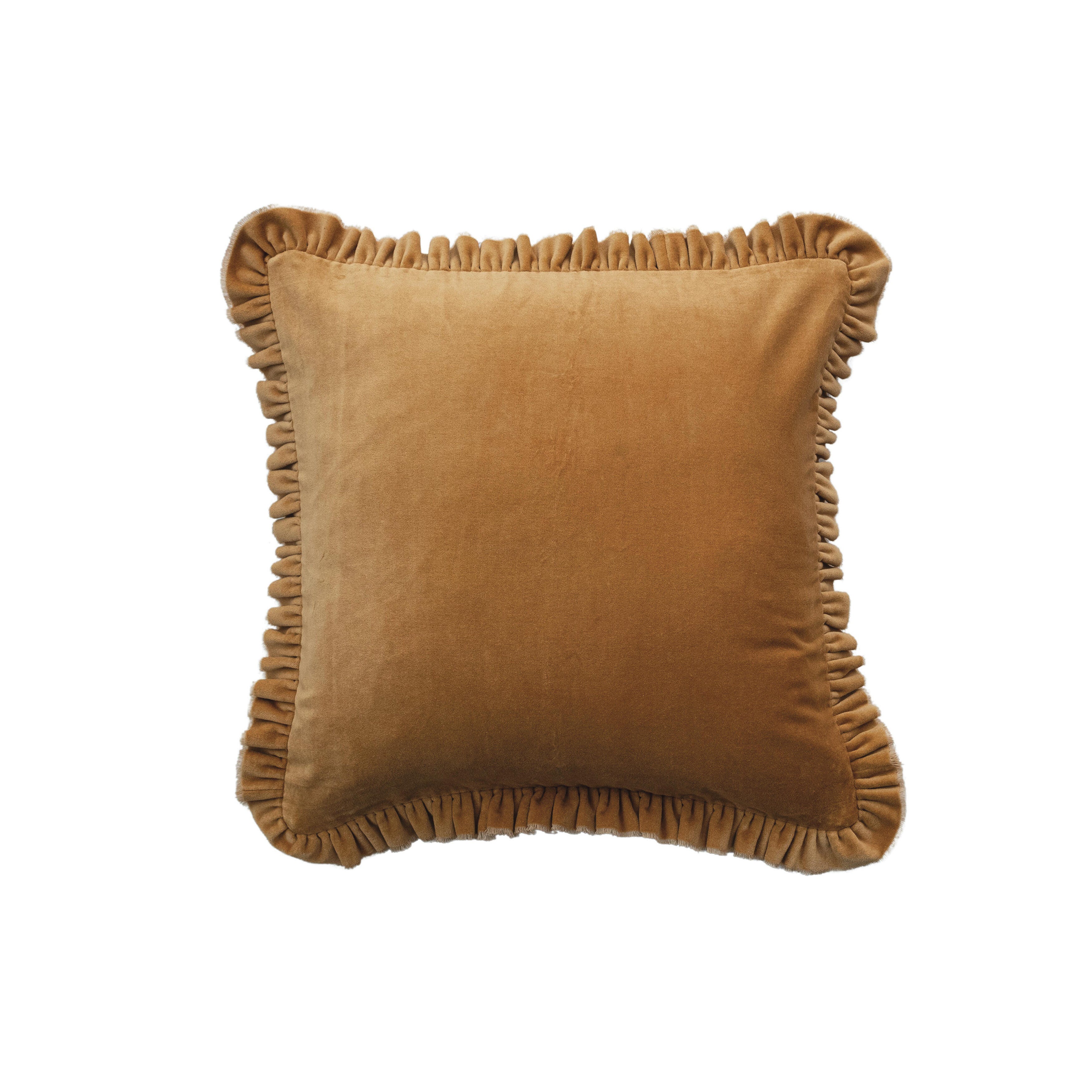 Storied Home Square Ruffled Decorative Throw Pillow, , large