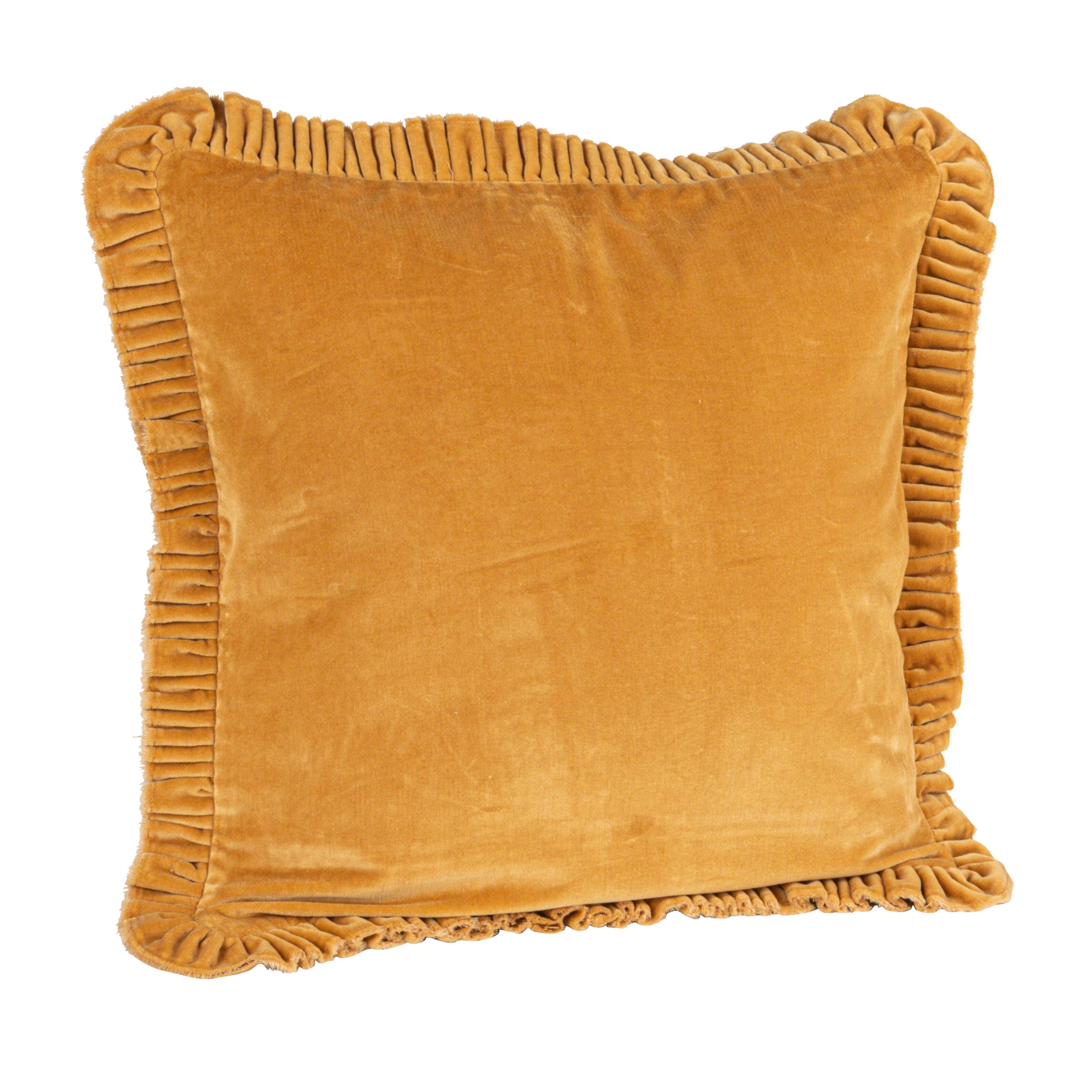 Storied Home Square Ruffled Decorative Throw Pillow, , large