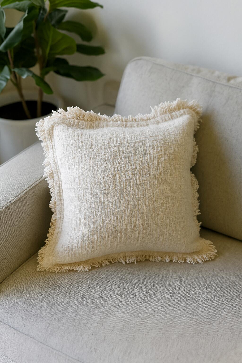 Storied Home Flanged Edge Decorative Throw Pillow, , rollover
