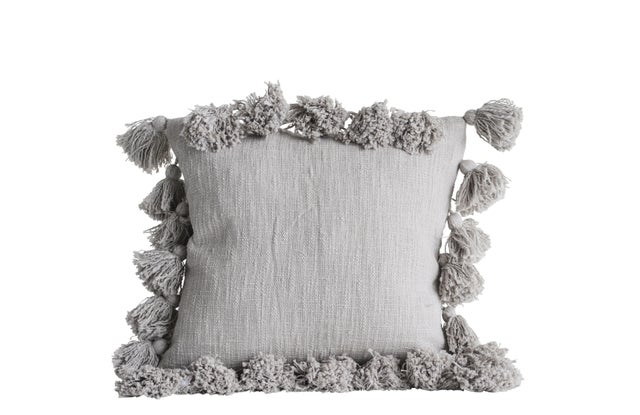 Storied Home Tasseled Decorative Throw Pillow