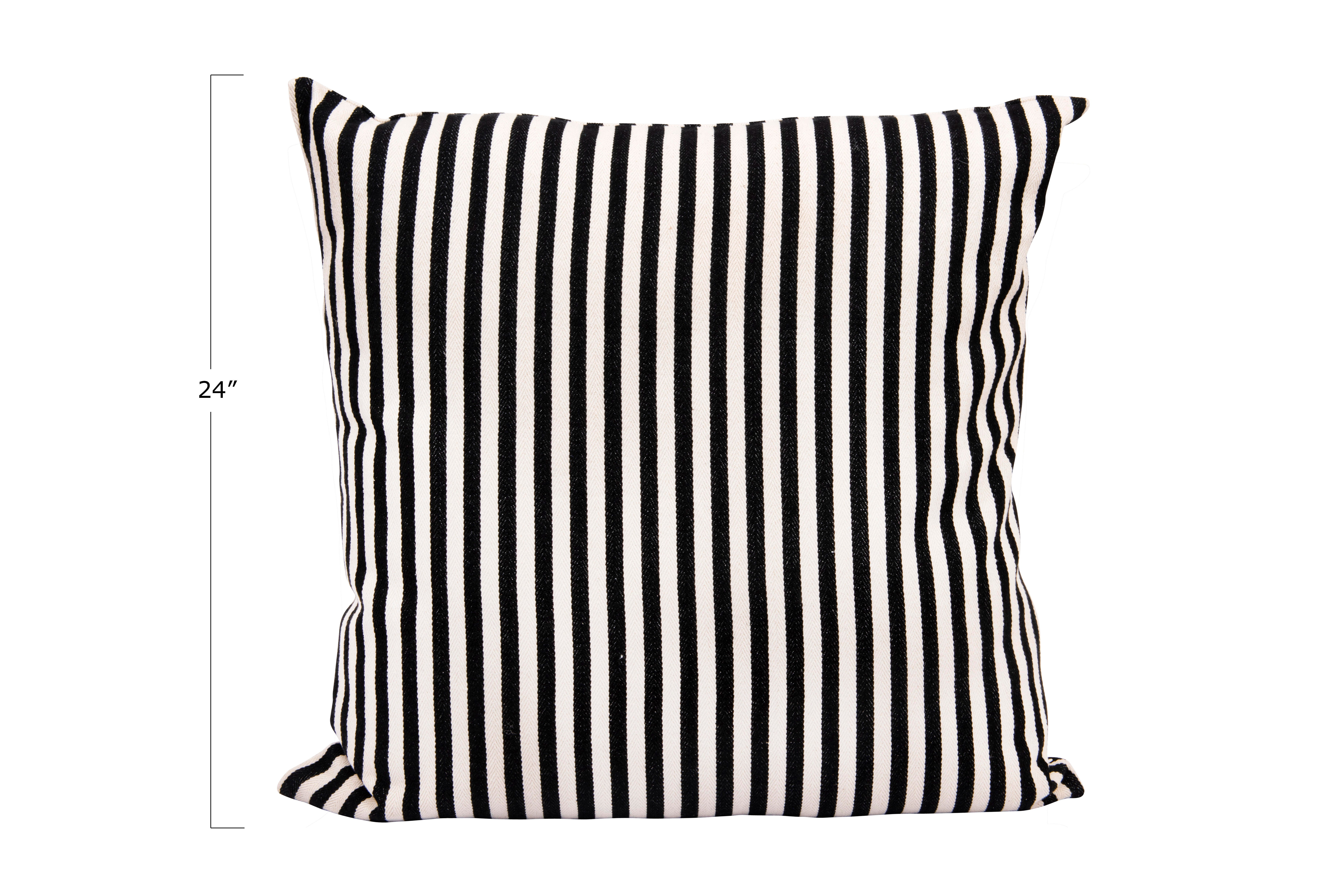 Storied Home Woven Striped Decorative Throw Pillow, , large