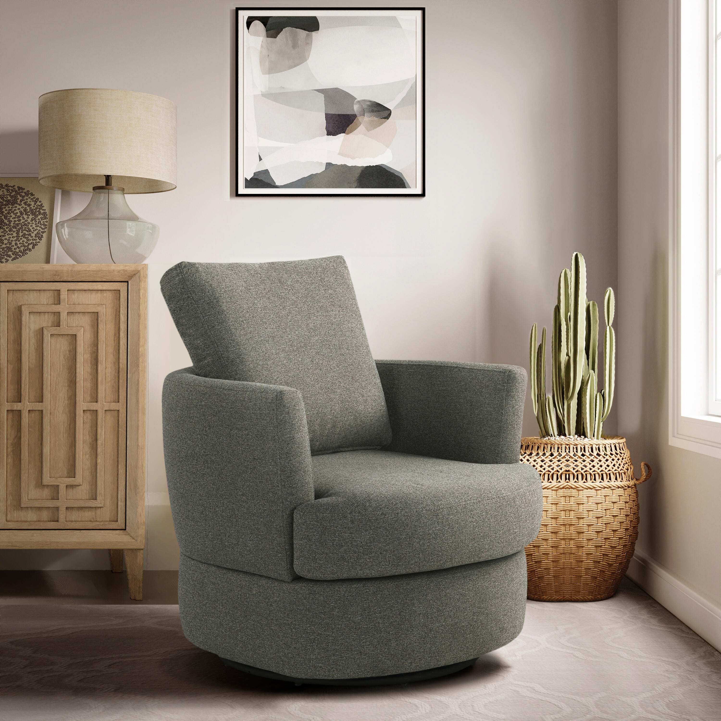 Studio Living Ellison Accent Chair, Gray, rollover