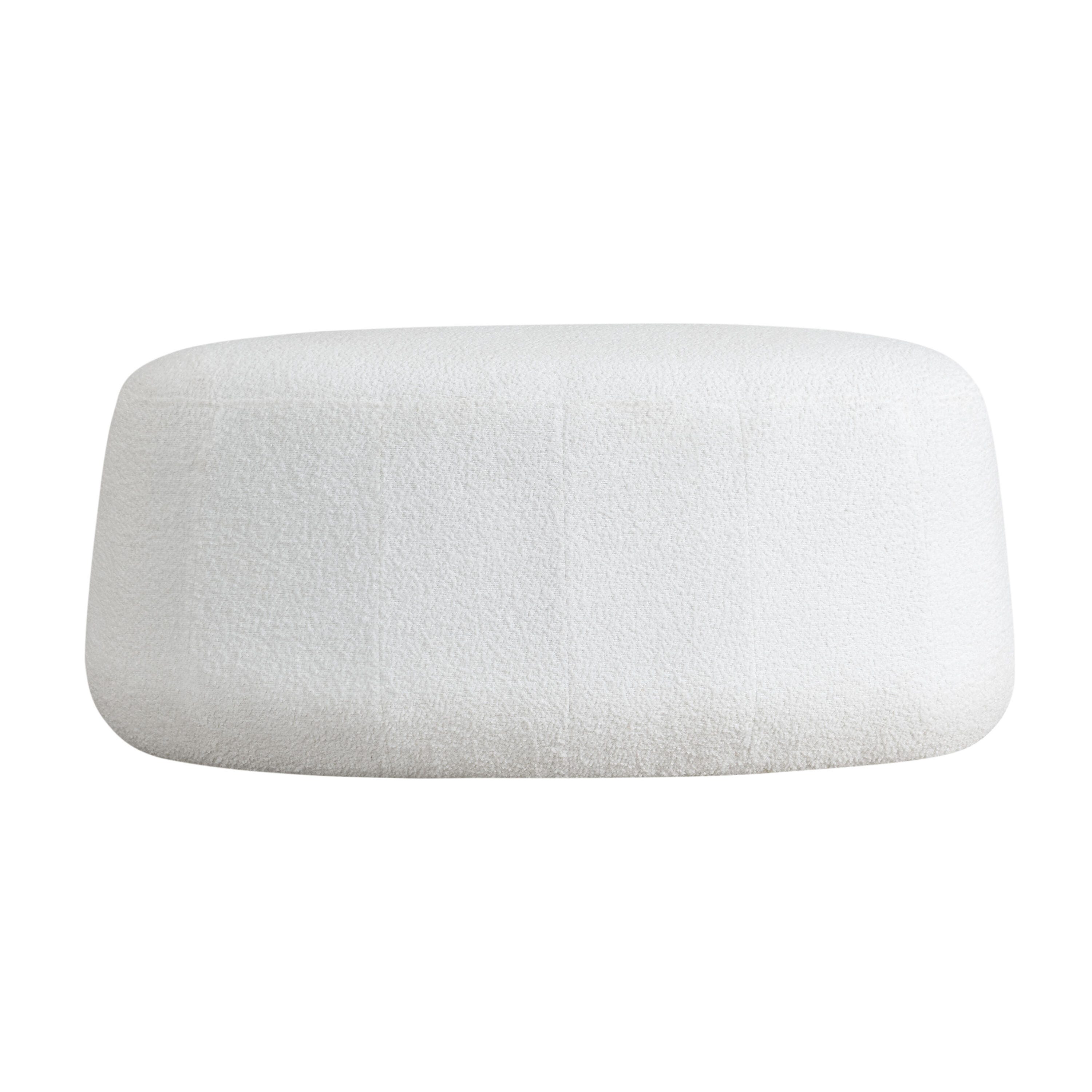 Studio Living Kendrick Ottoman, White, large