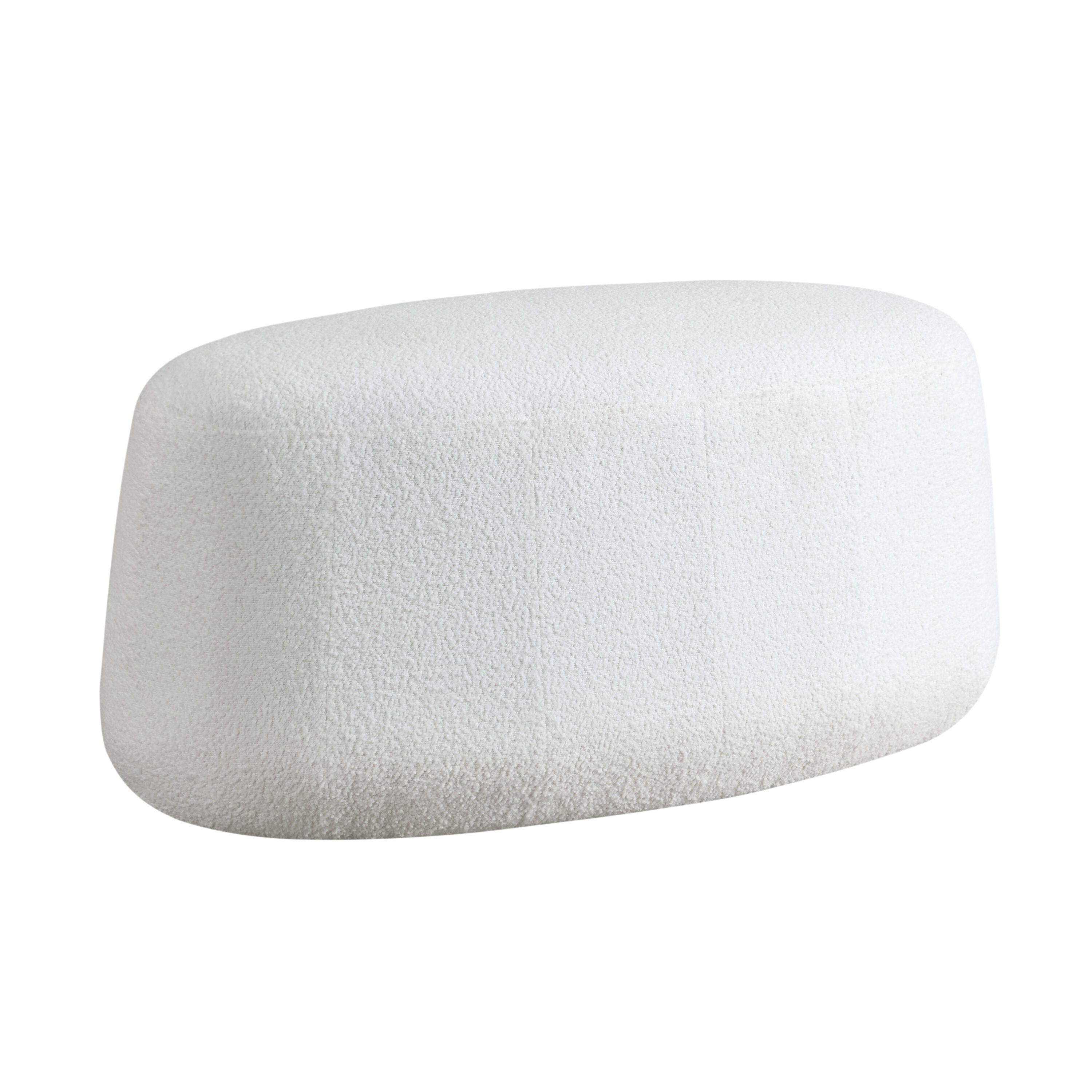 Studio Living Kendrick Ottoman, White, large