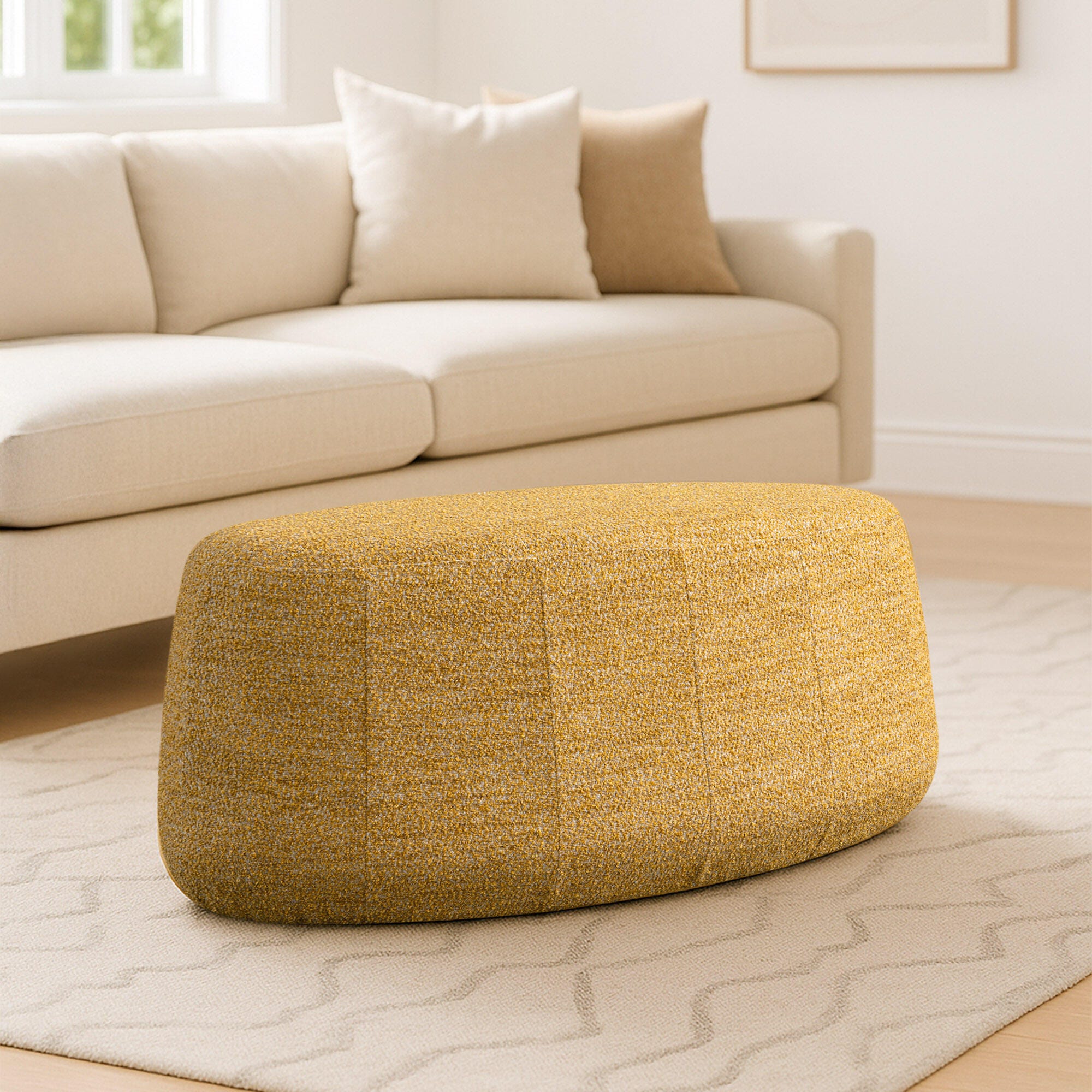 Studio Living Kendrick Ottoman, Mustard, rollover