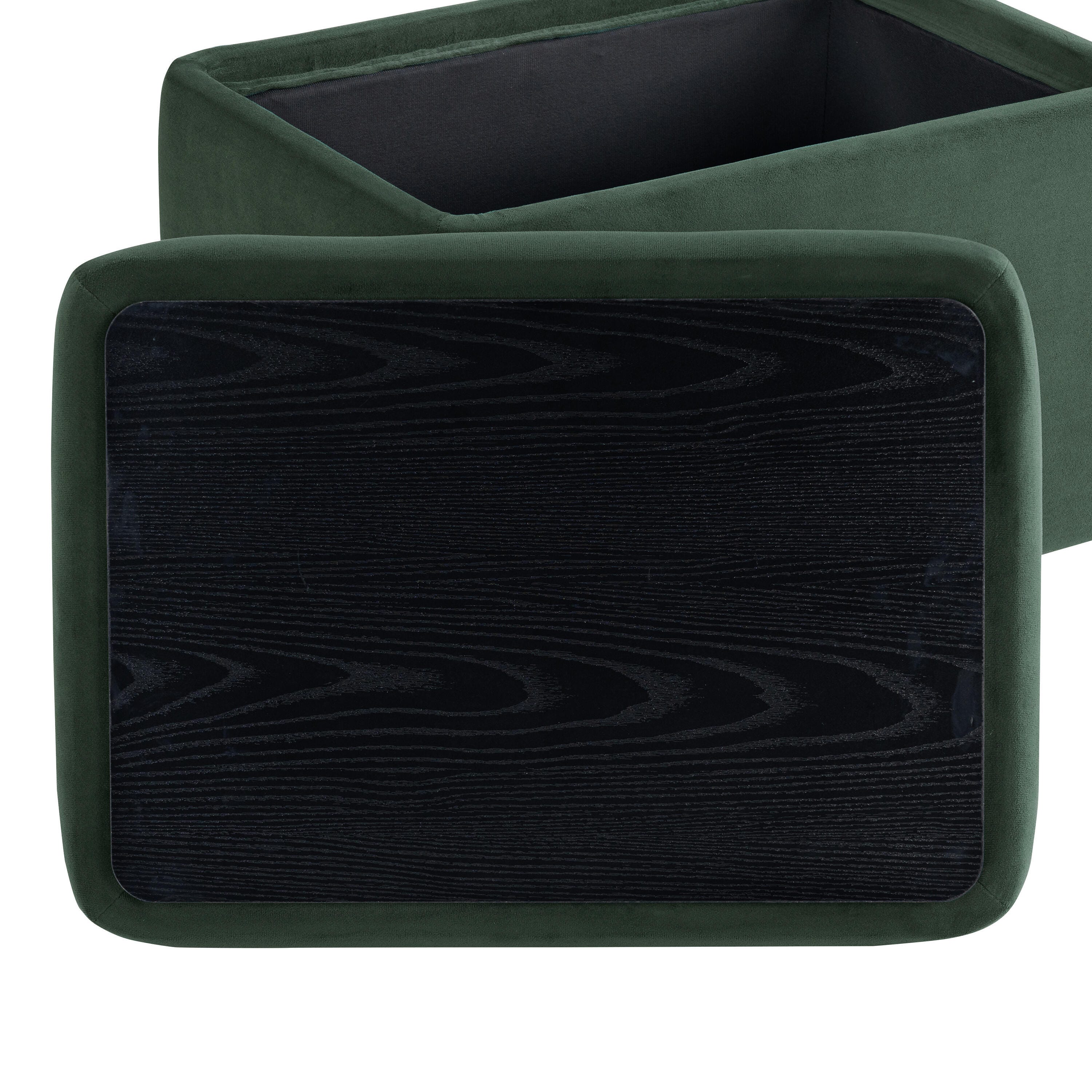 Studio Living Kensington Ottoman, Dark Green, large