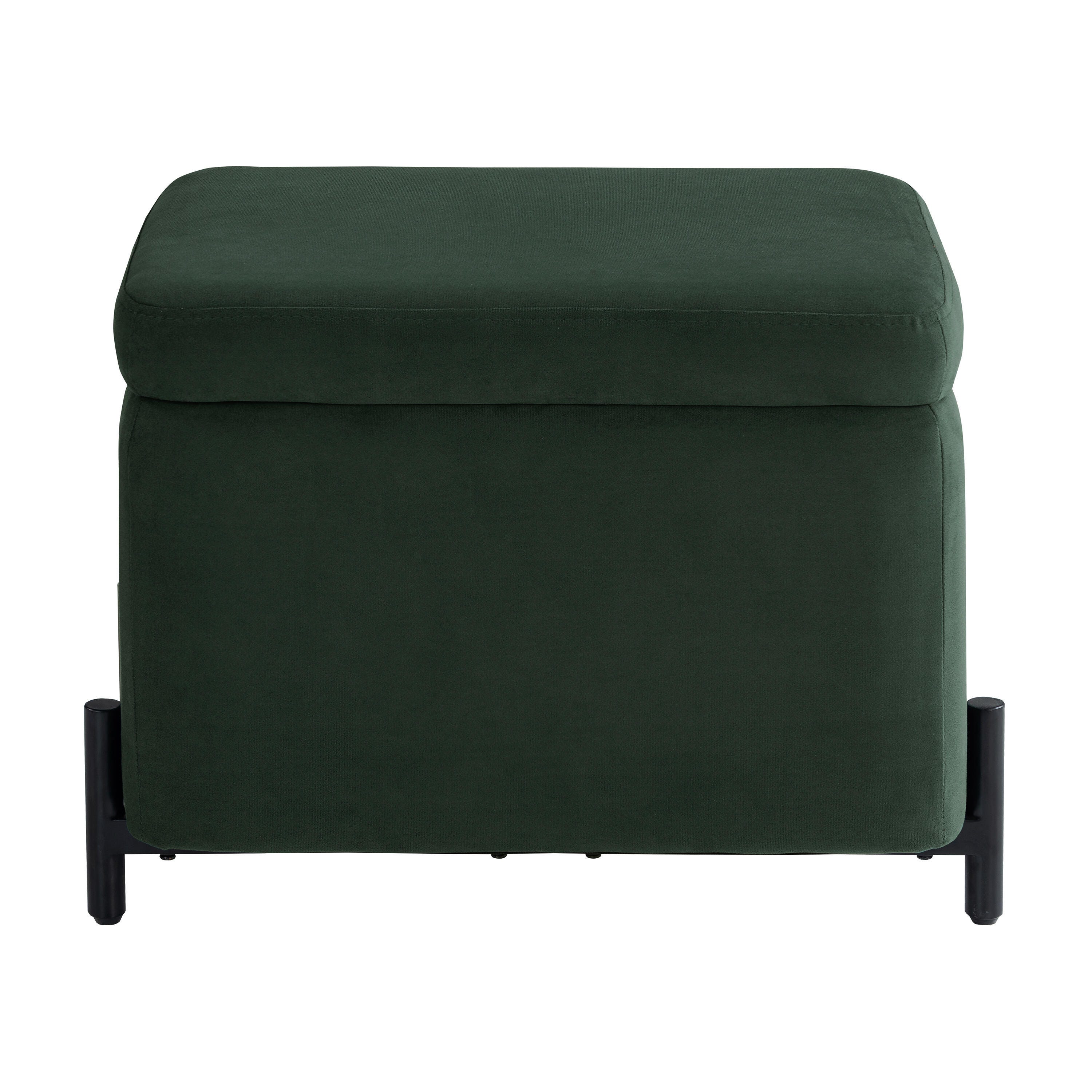 Studio Living Kensington Ottoman, Dark Green, large
