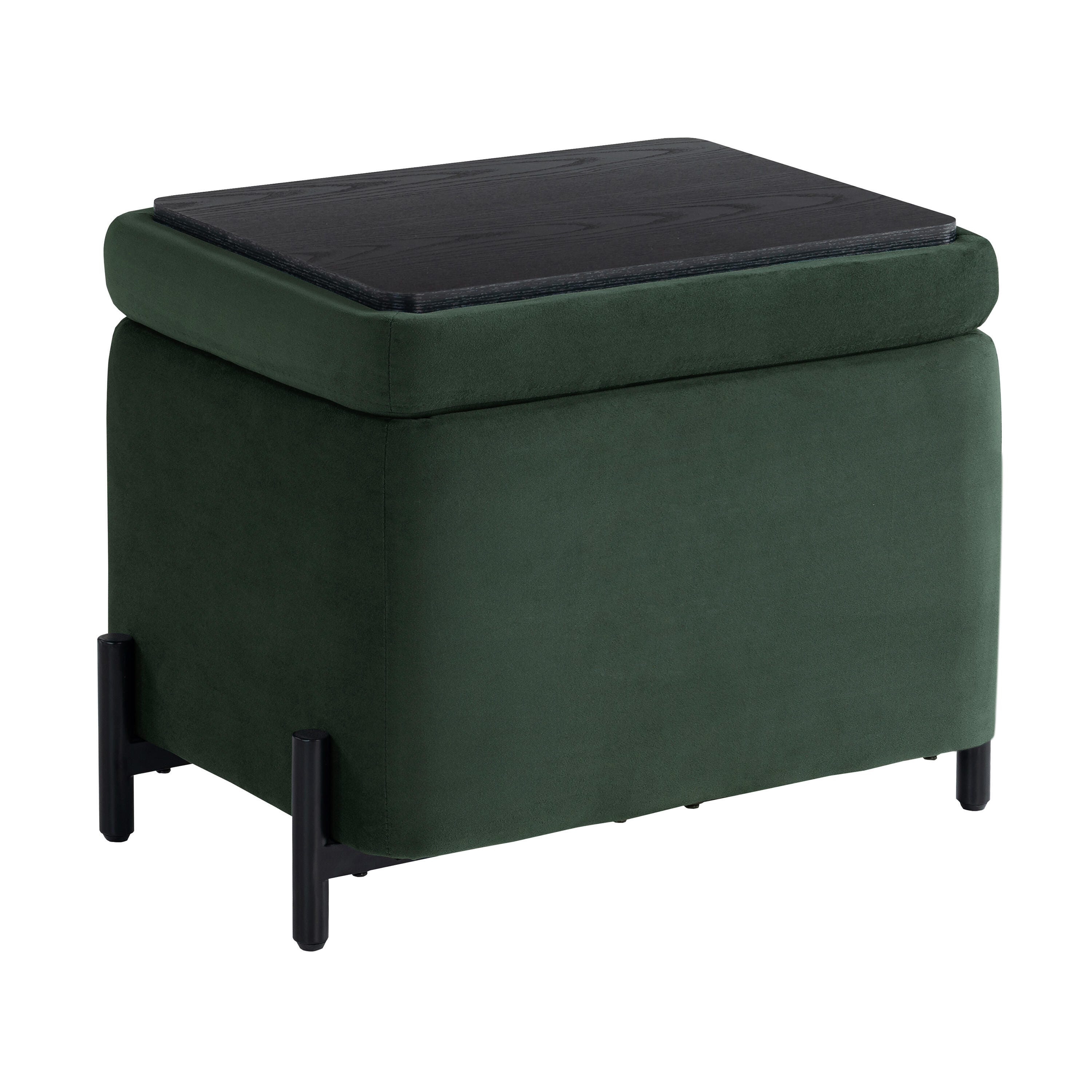 Studio Living Kensington Ottoman, Dark Green, large