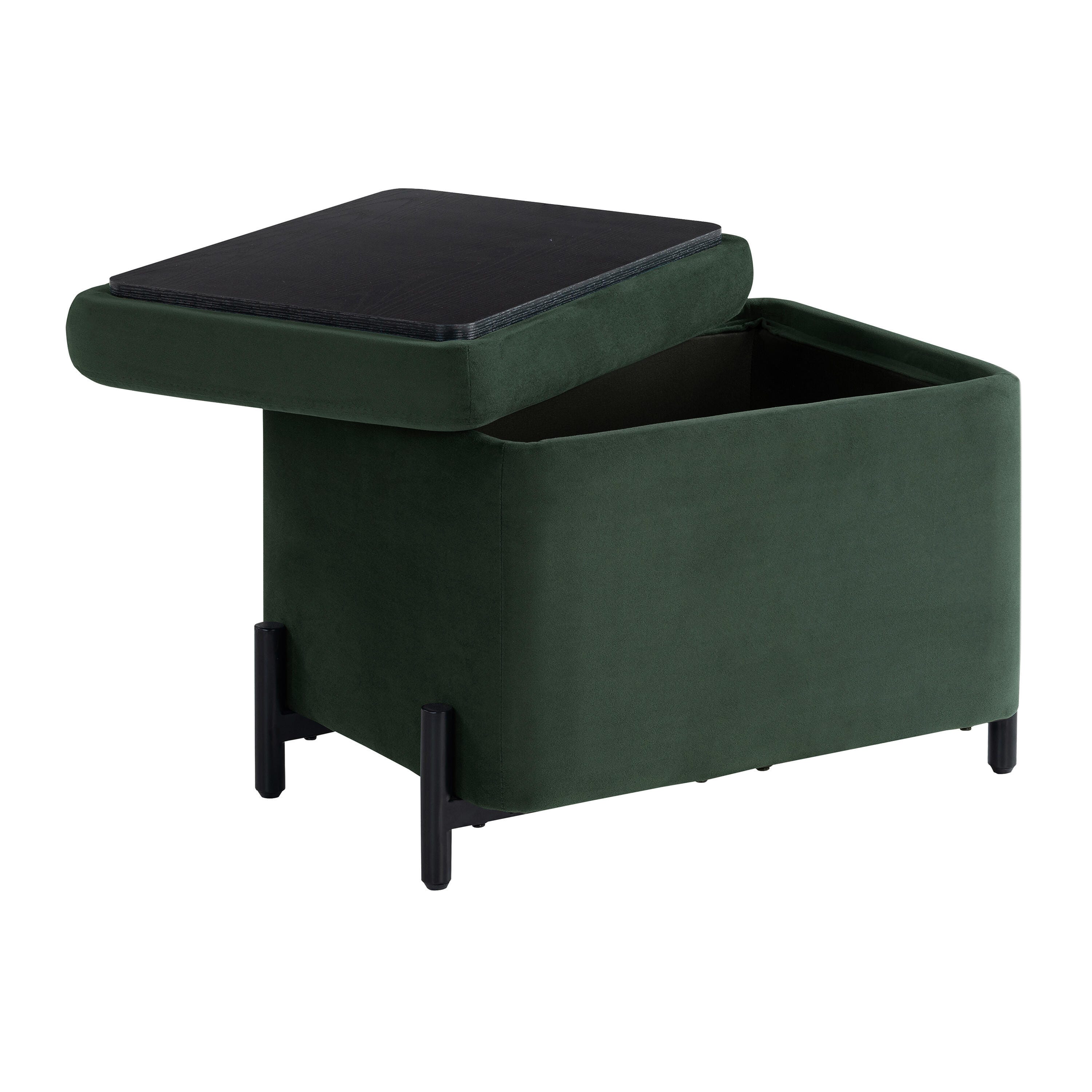 Studio Living Kensington Ottoman, Dark Green, large