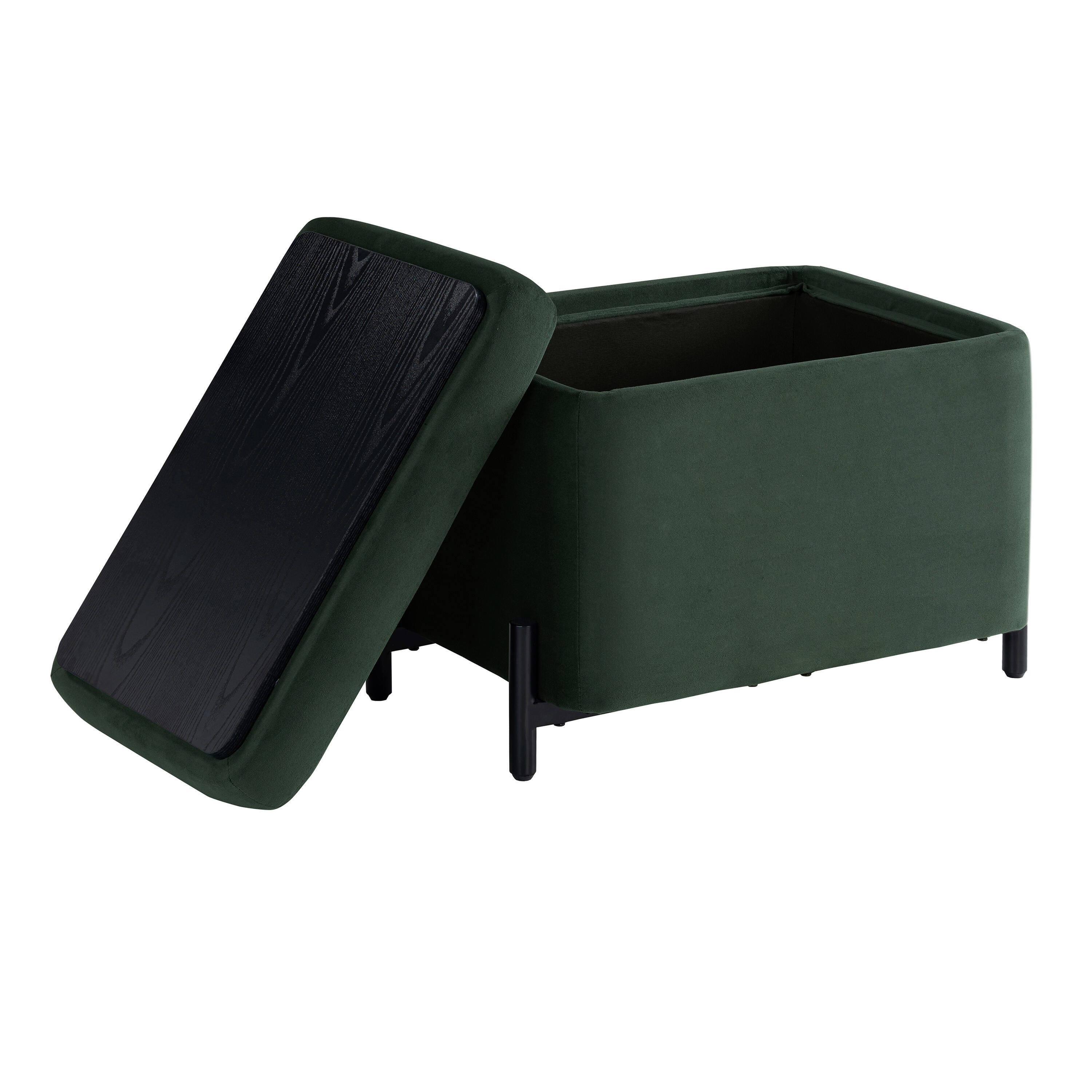 Studio Living Kensington Ottoman, Dark Green, large