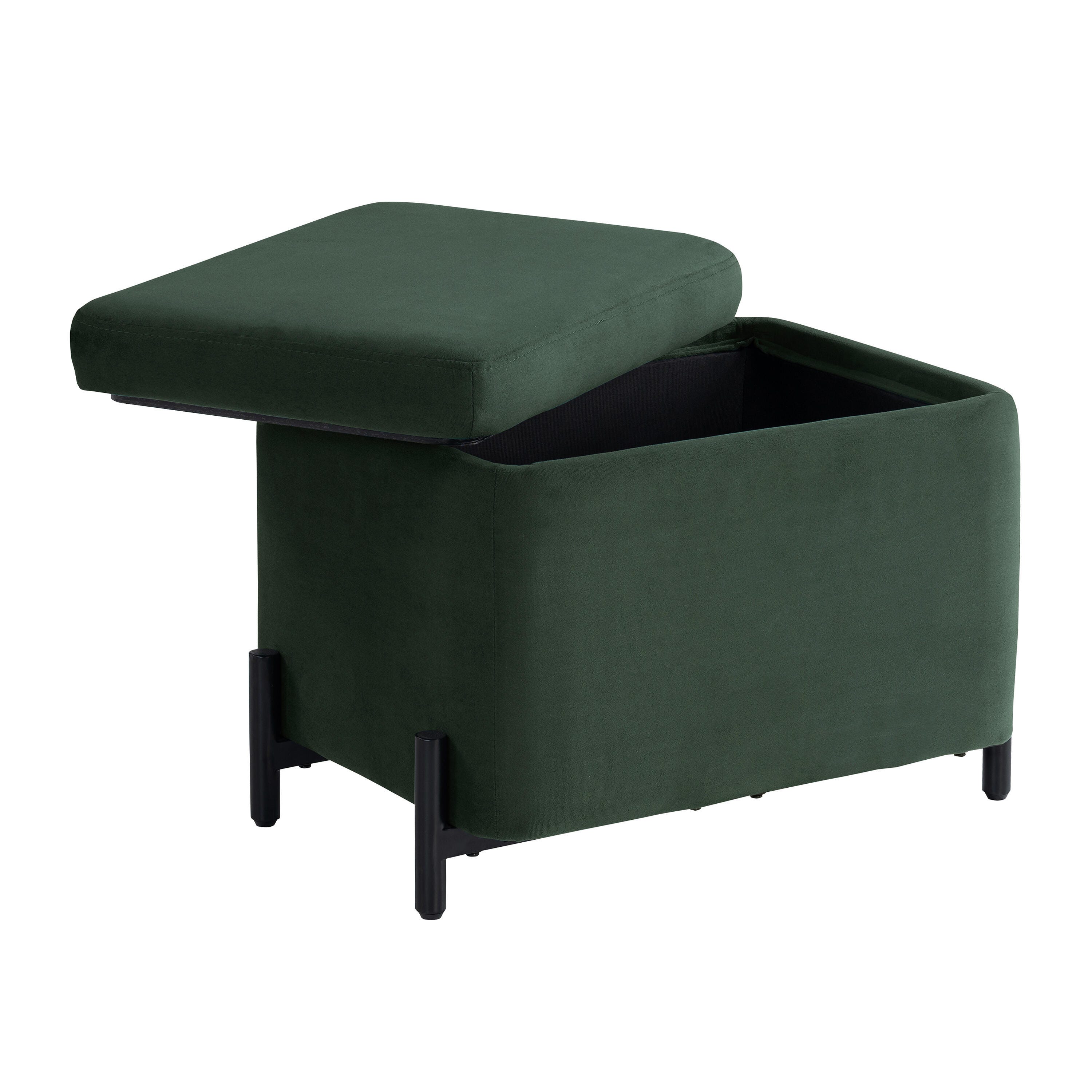 Studio Living Kensington Ottoman, Dark Green, large