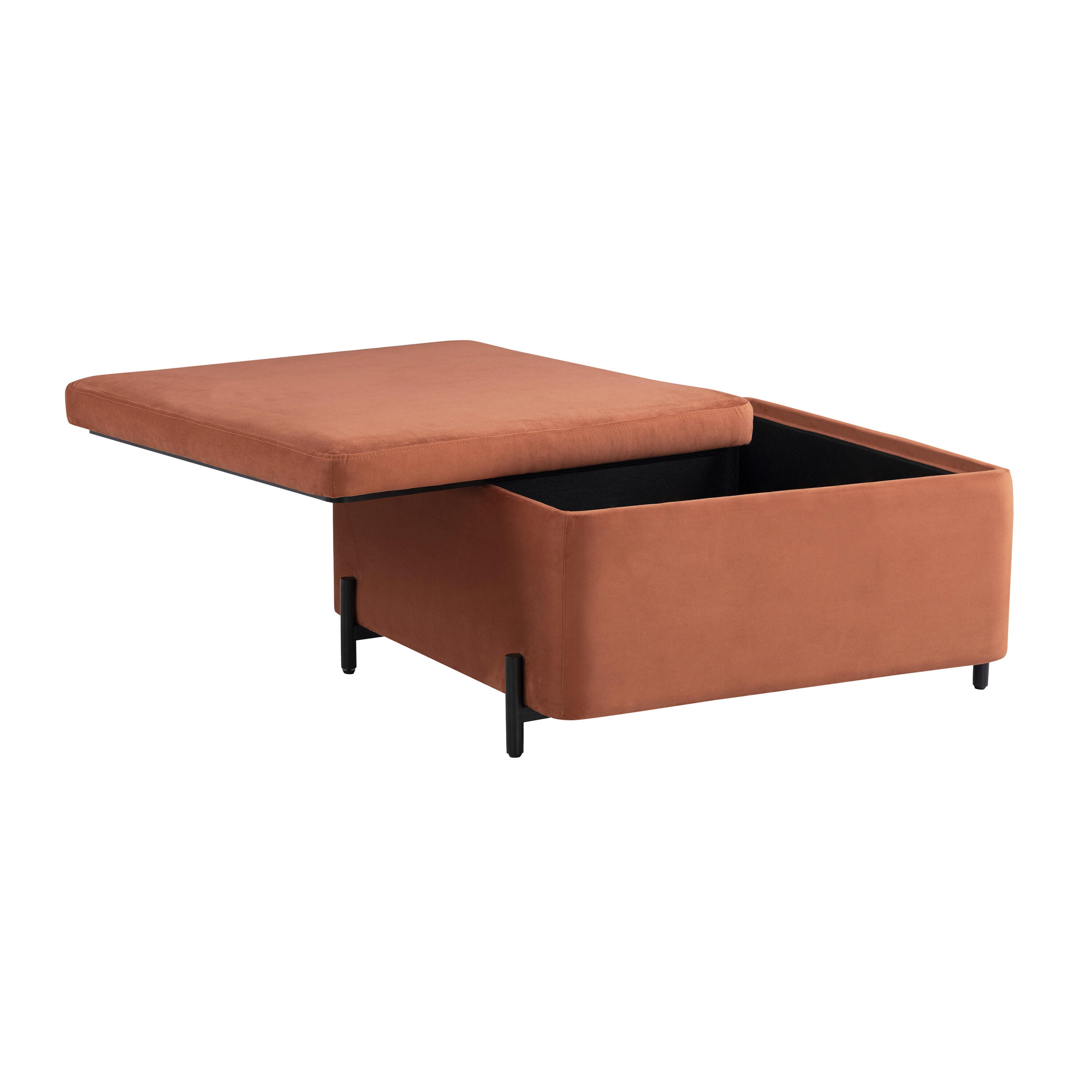 Studio Living Kensington Ottoman, Rust, large