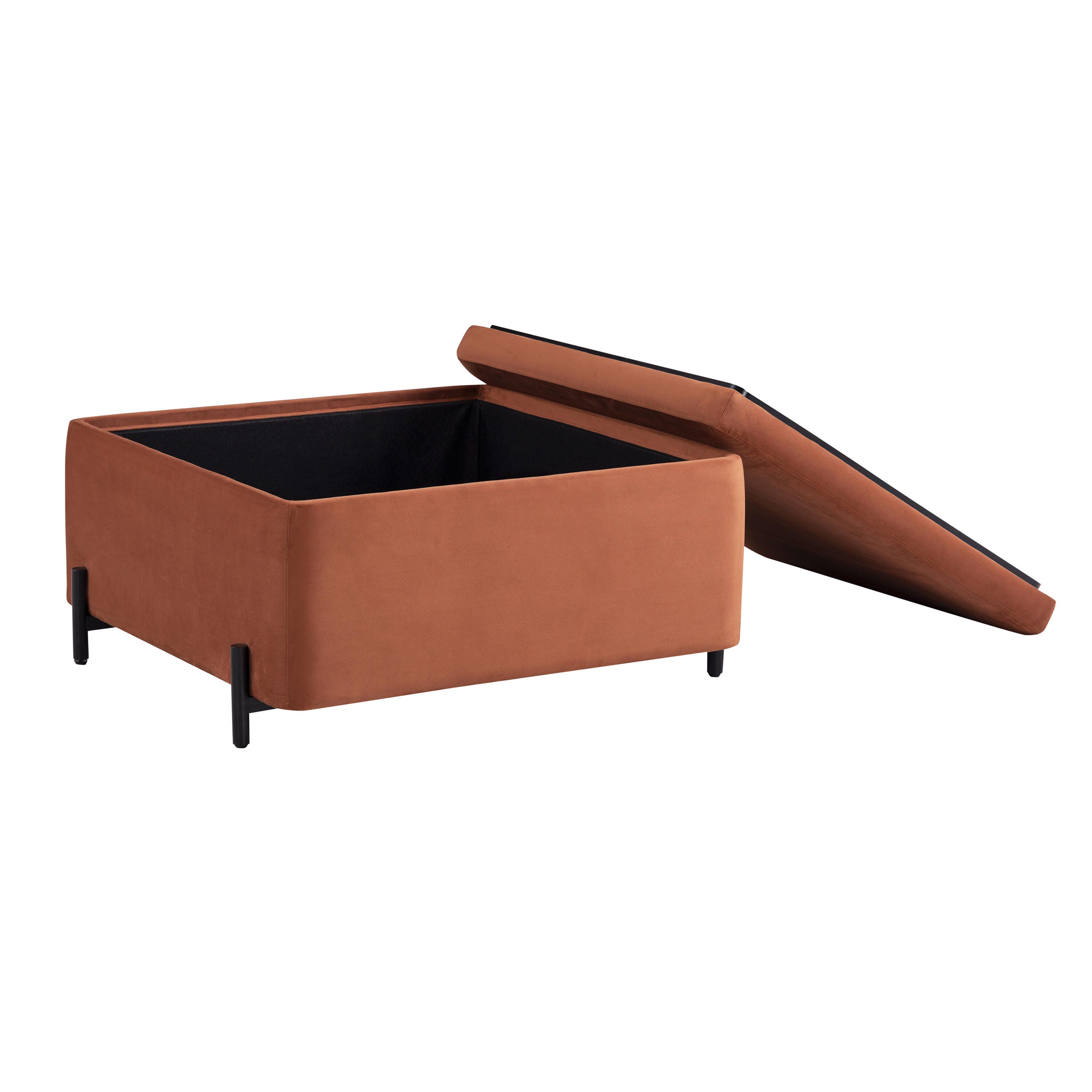 Studio Living Kensington Ottoman, Rust, large