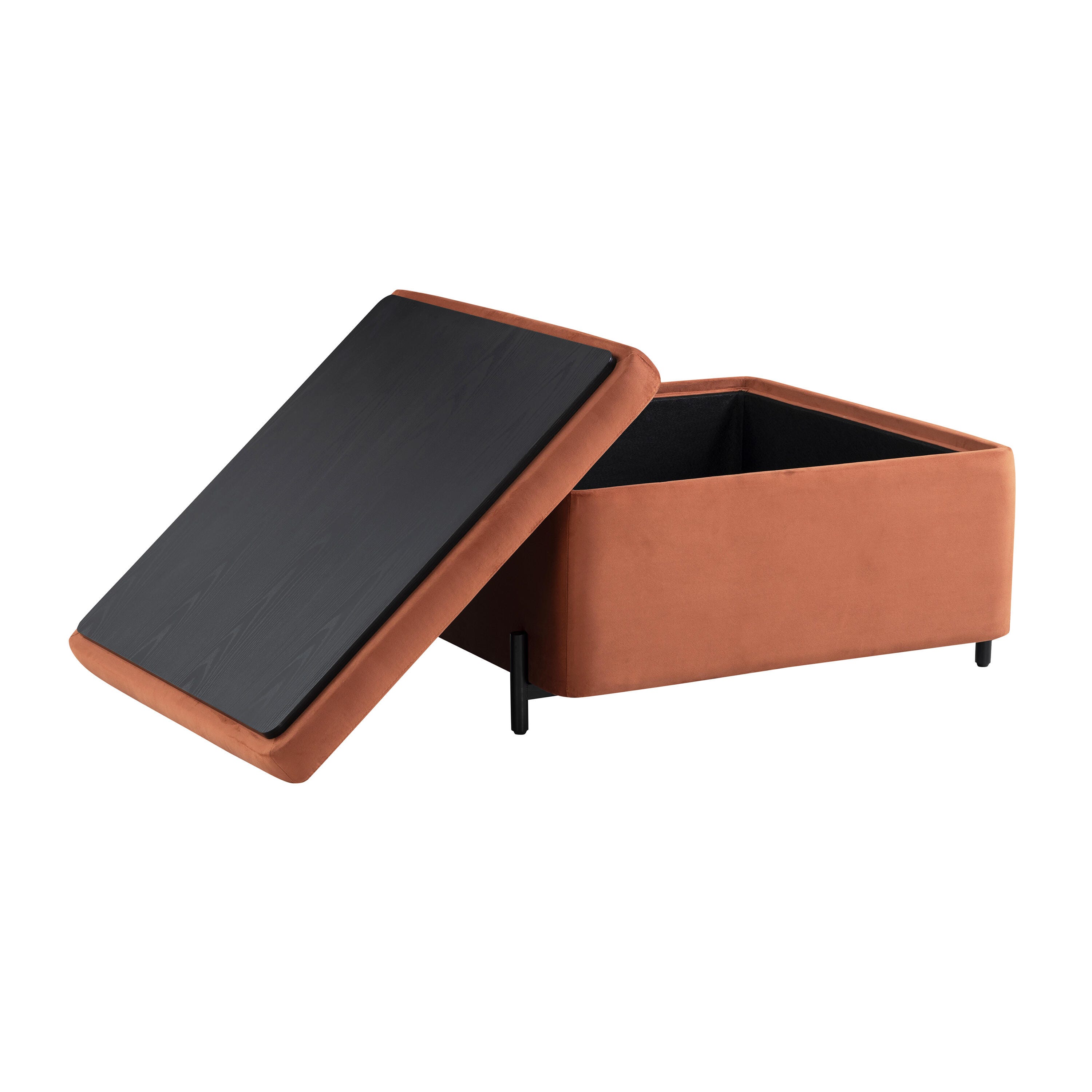 Studio Living Kensington Ottoman, Rust, large