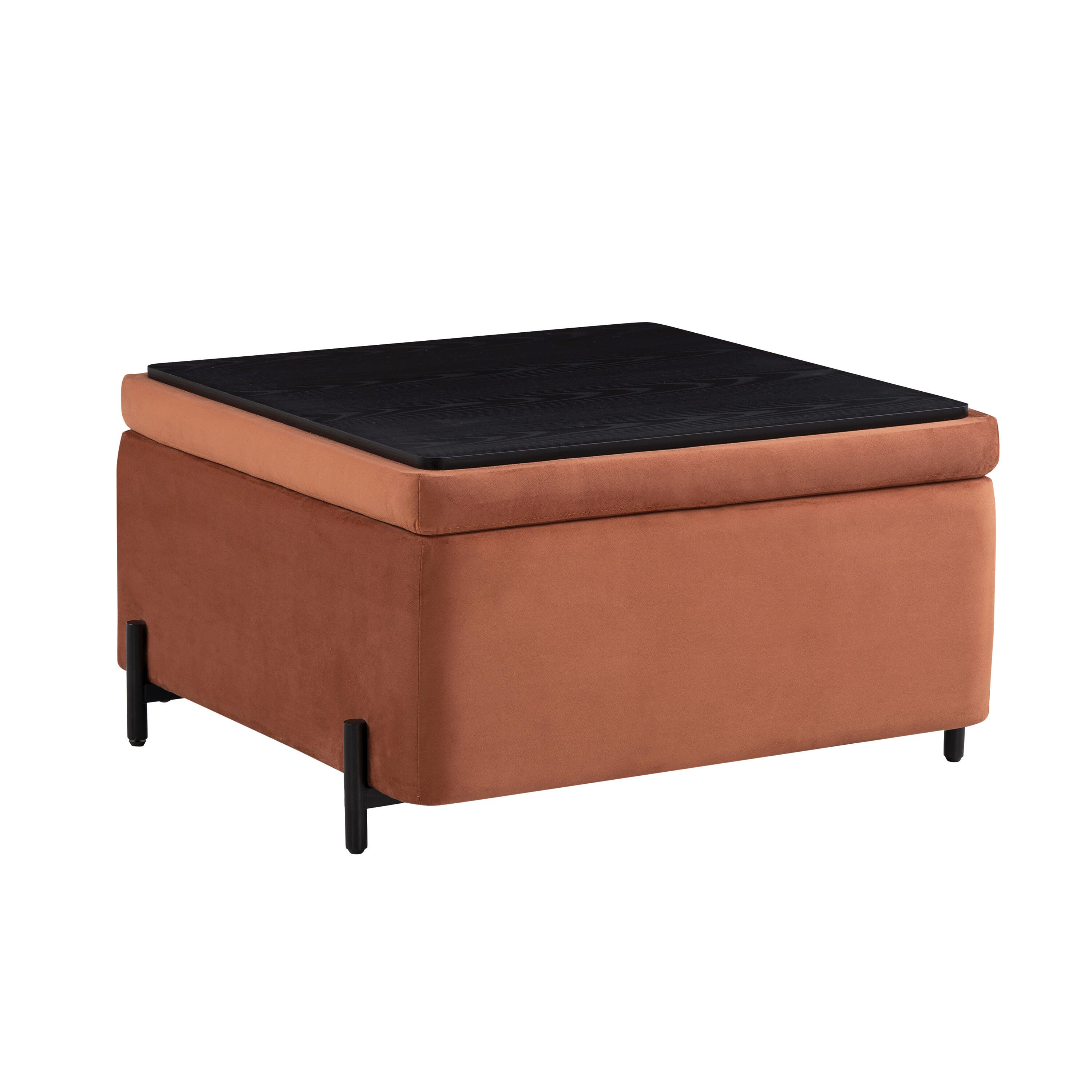 Studio Living Kensington Ottoman, Rust, large