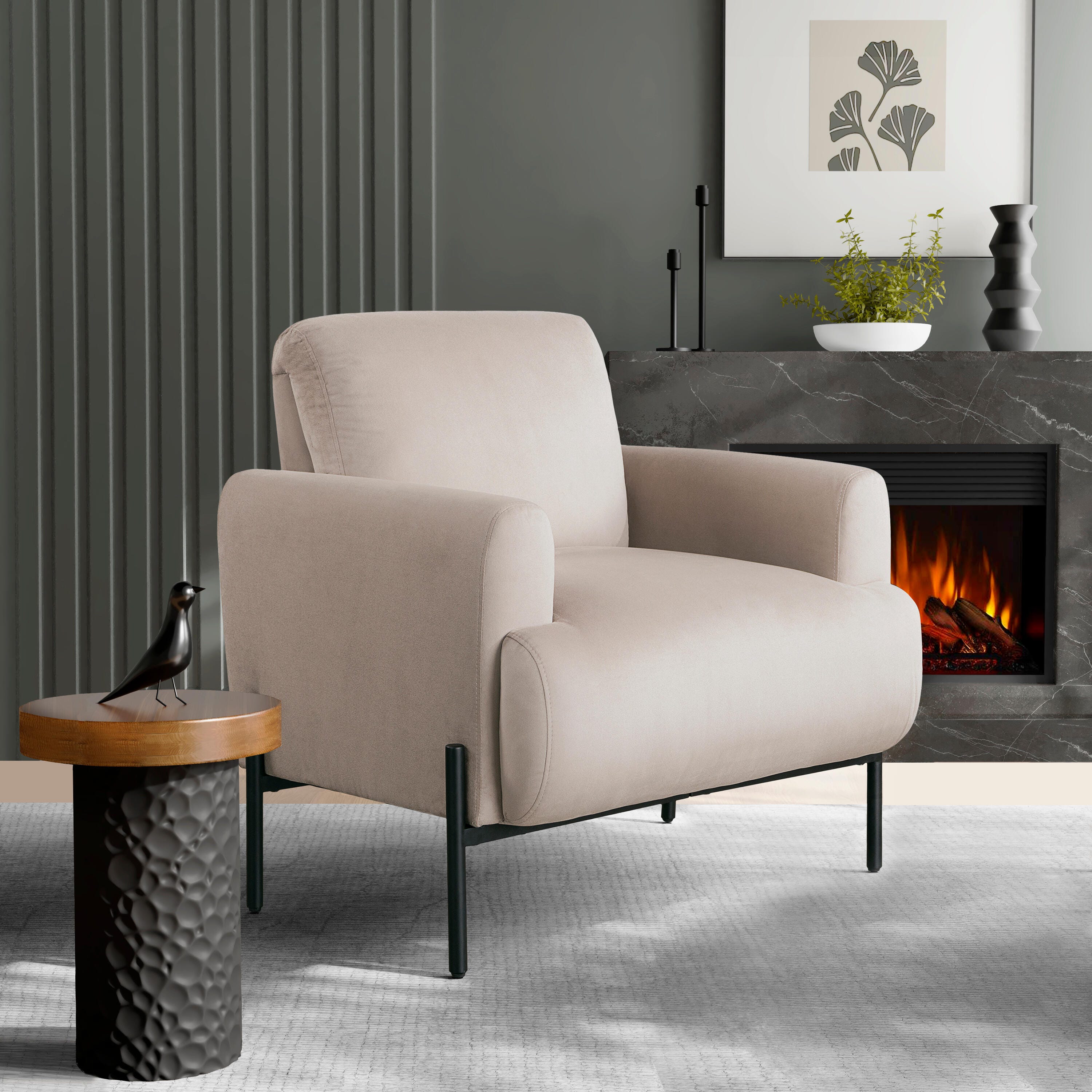 Studio Living Kensington Accent Chair, Taupe, rollover