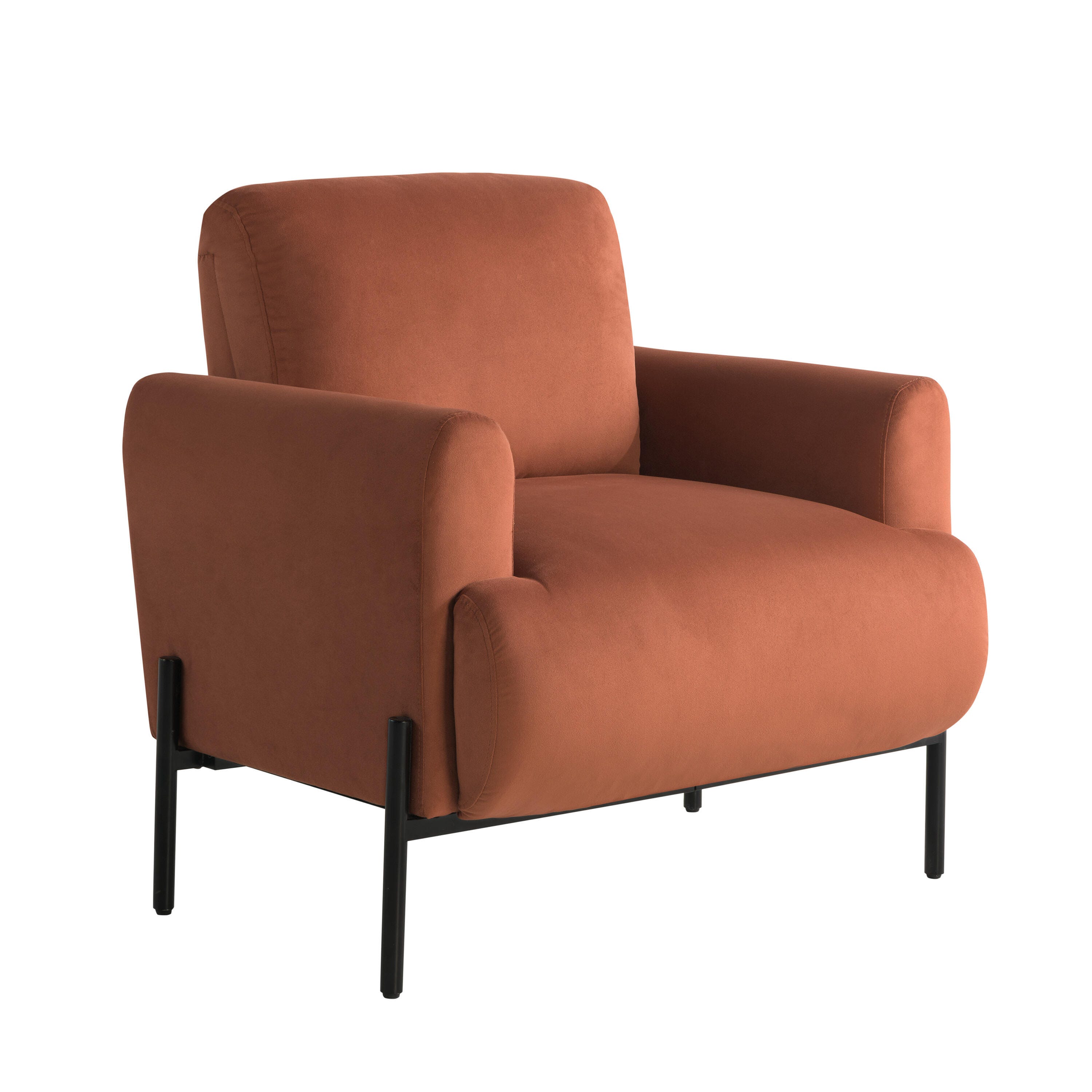 Studio Living Kensington Accent Chair, Rust, large