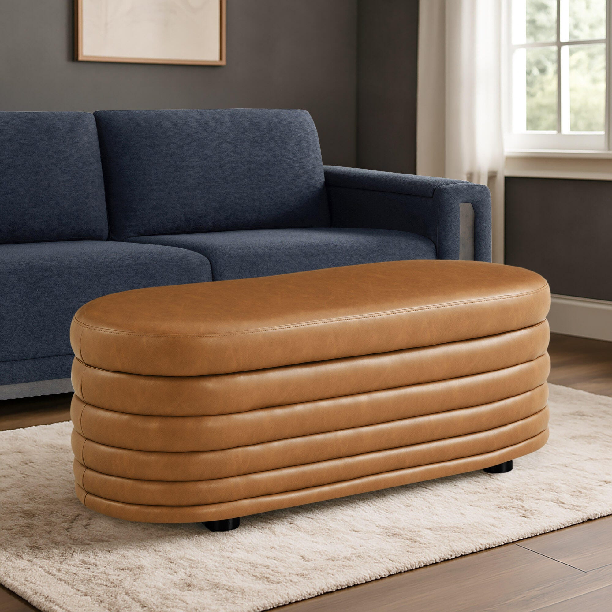 Studio Living Lawrence Ottoman, Carmel, rollover