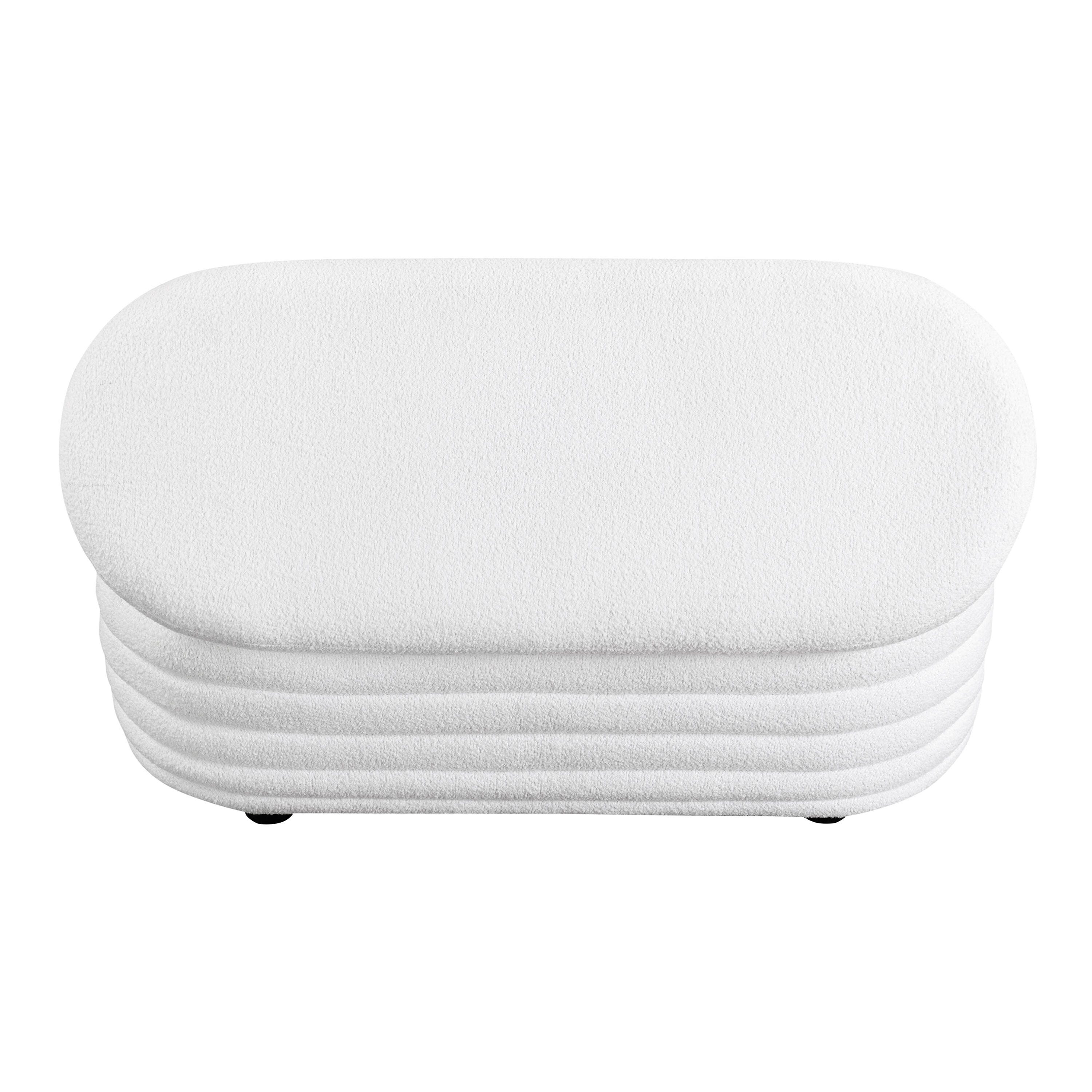 Studio Living Lawrence Ottoman, White, large