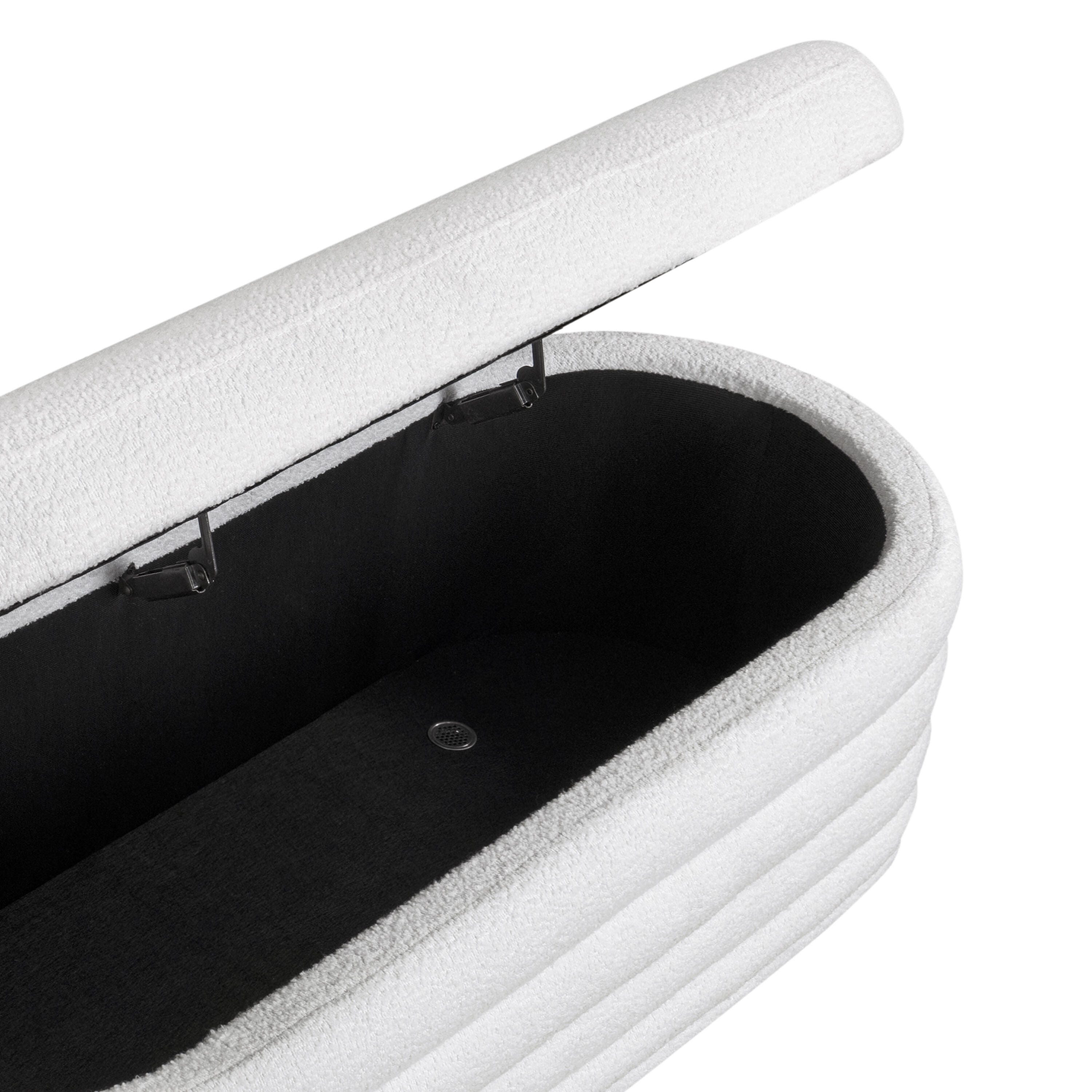 Studio Living Lawrence Ottoman, White, large