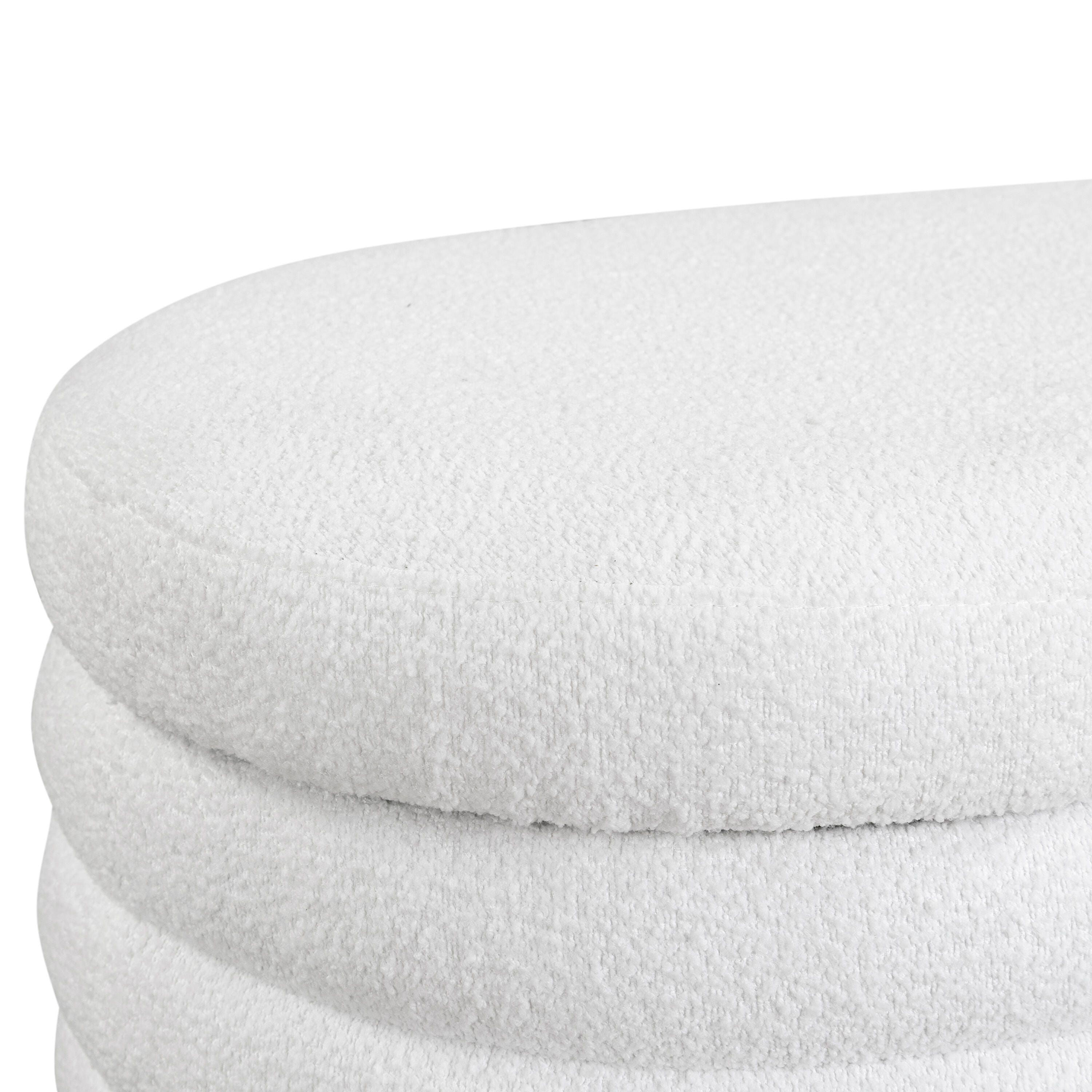 Studio Living Lawrence Ottoman, White, large