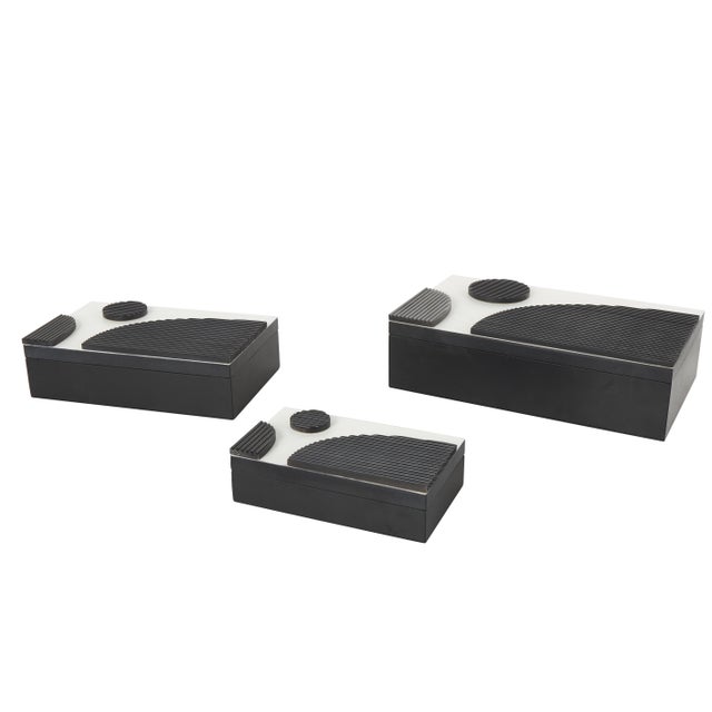 Bayberry Lane Decorative Box (Set of 3), Black