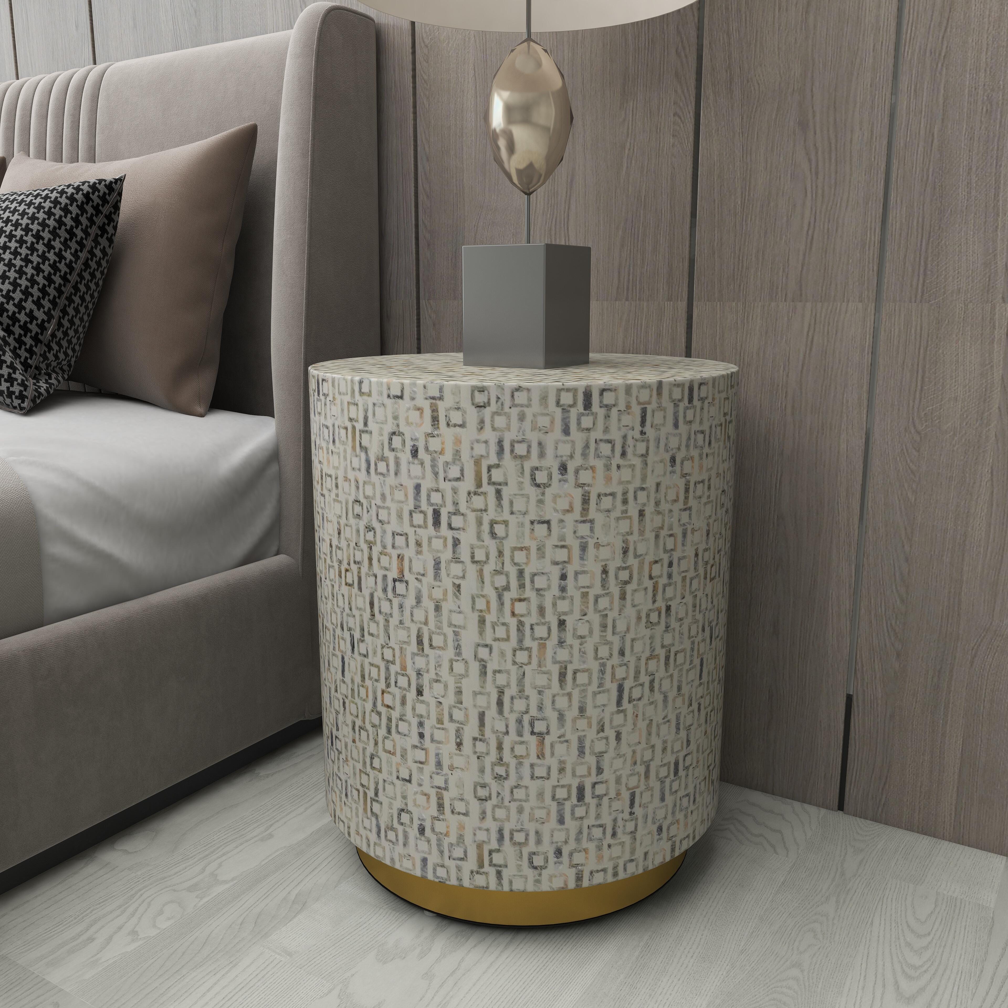 Bayberry Lane Geometric End Table, , large