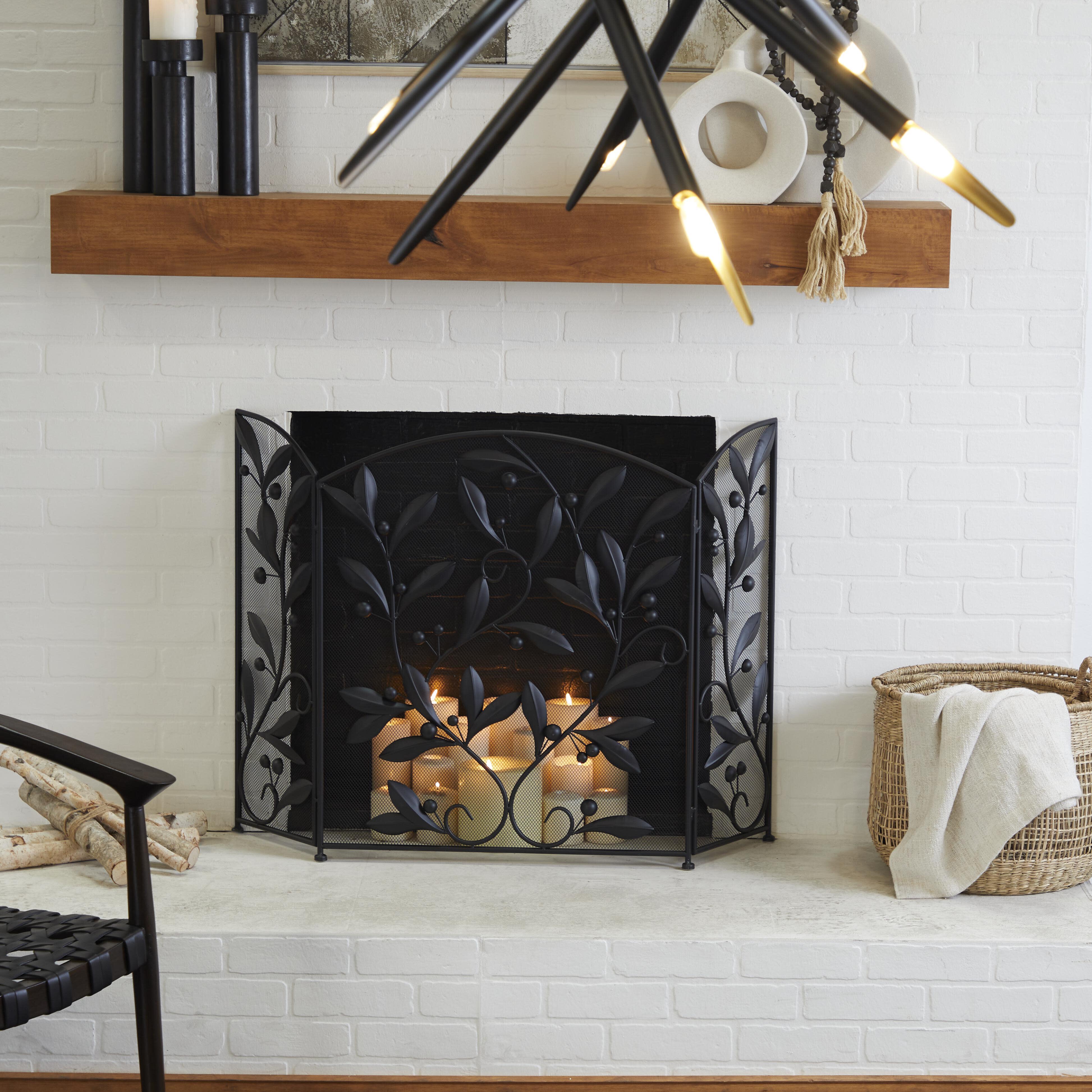 Bayberry Lane 45" x 30" Decorative Fireplace Screen, , rollover