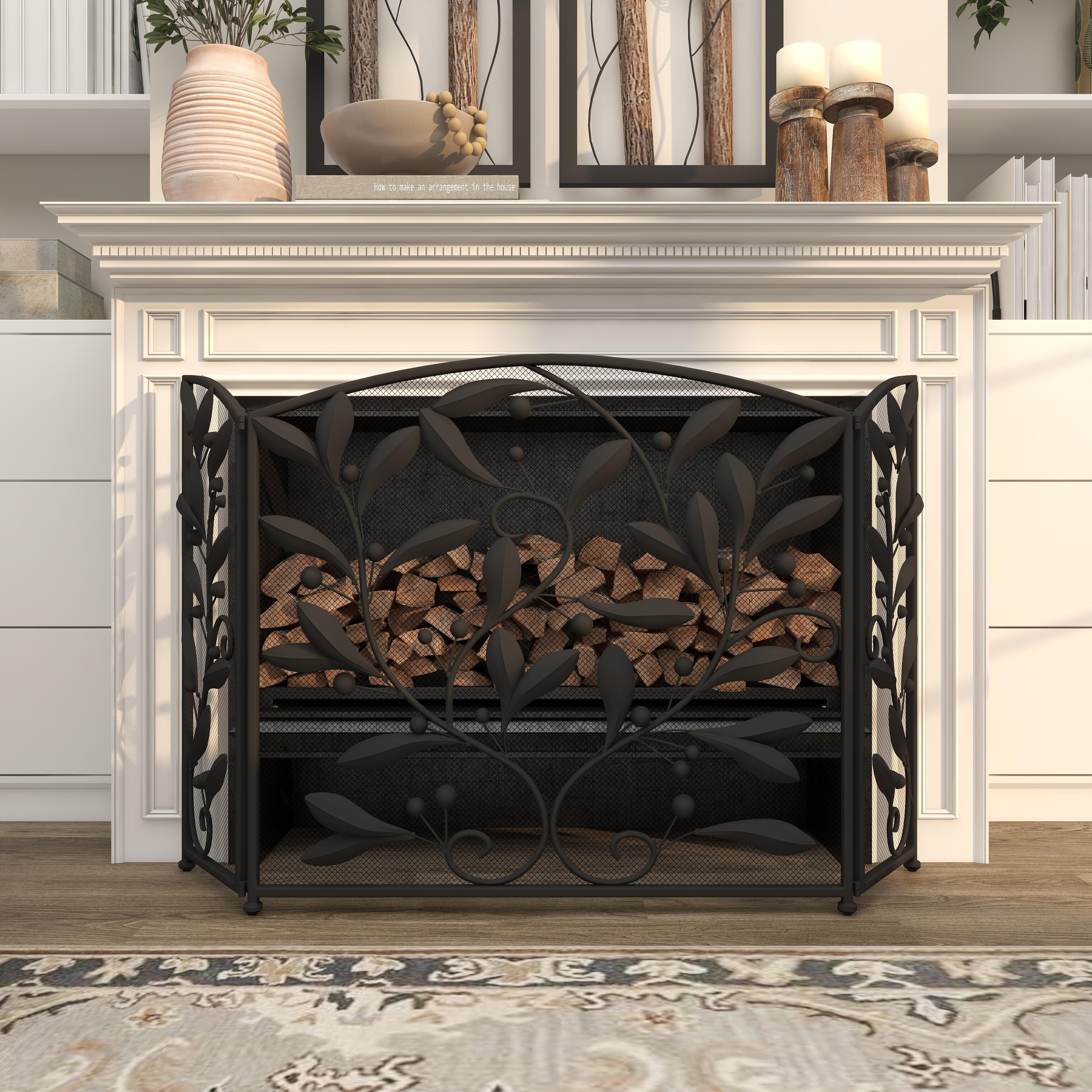 Bayberry Lane 45" x 30" Decorative Fireplace Screen, , large