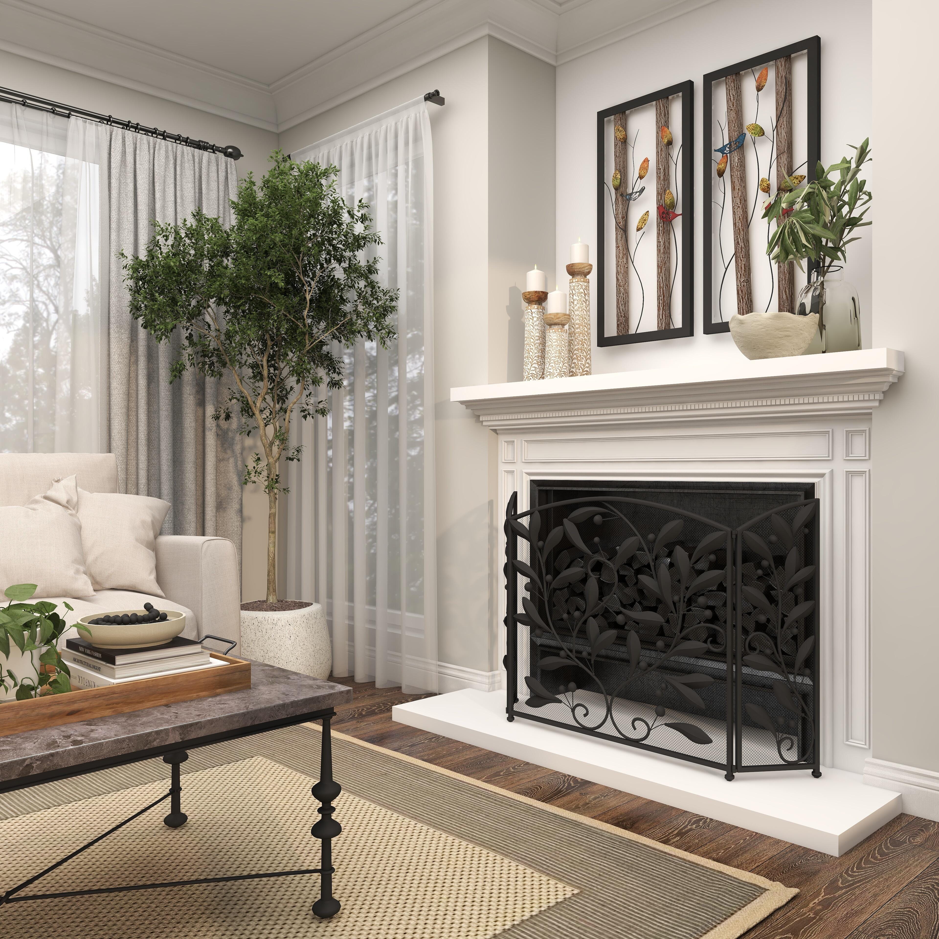 Bayberry Lane 45" x 30" Decorative Fireplace Screen, , large