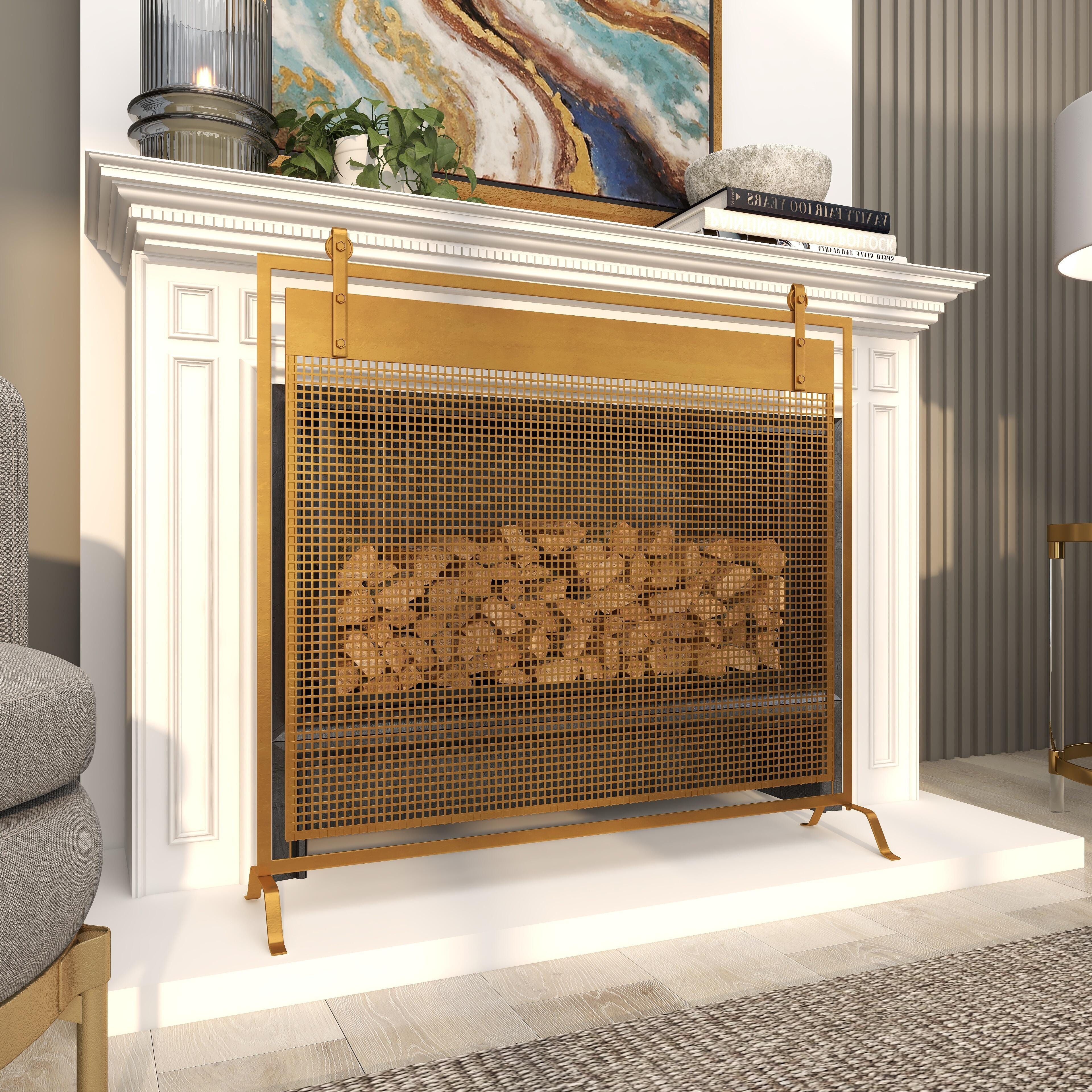 Bayberry Lane 38" x 36" Fireplace Screen, , large