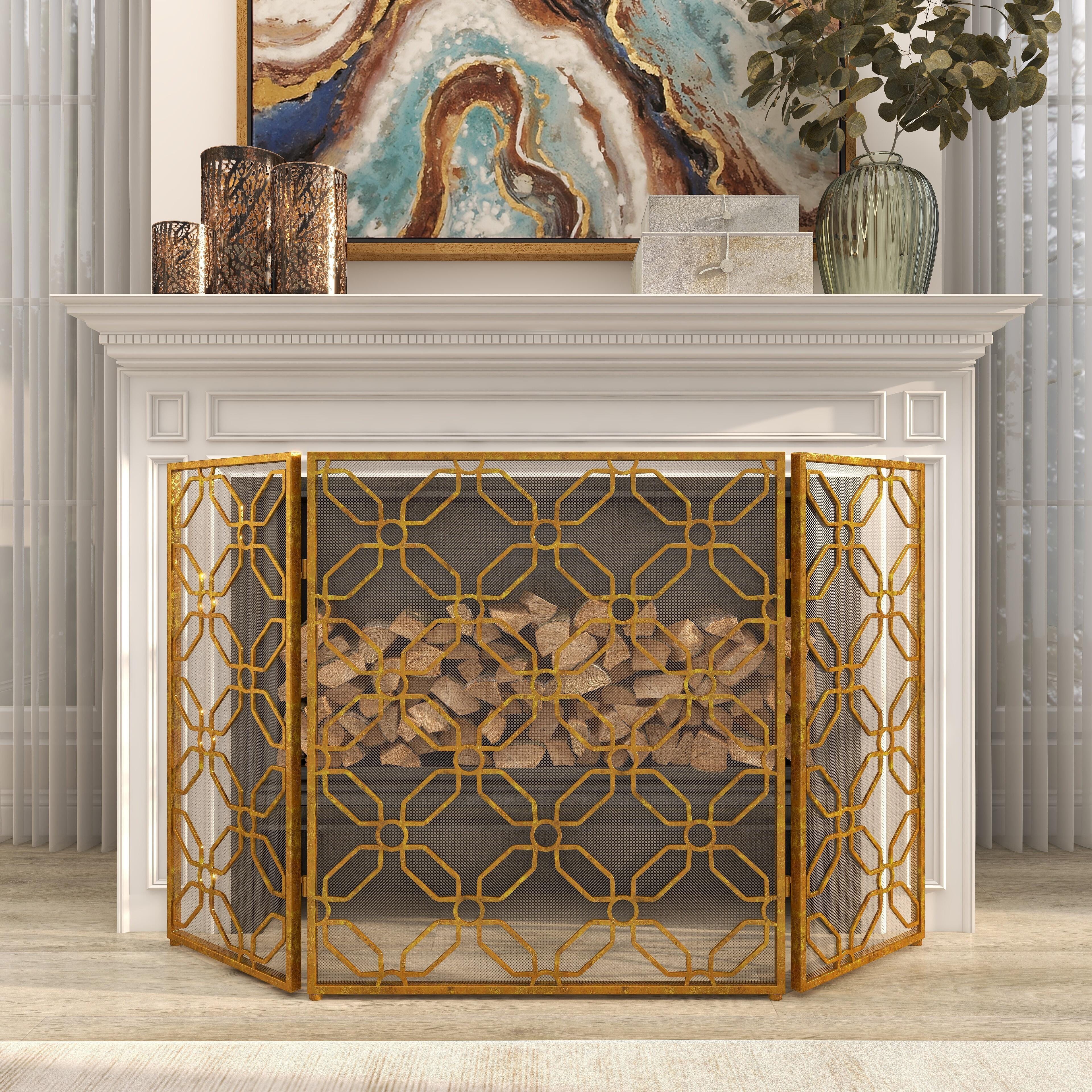 Bayberry Lane 53" x 31" Fireplace Screen, , large