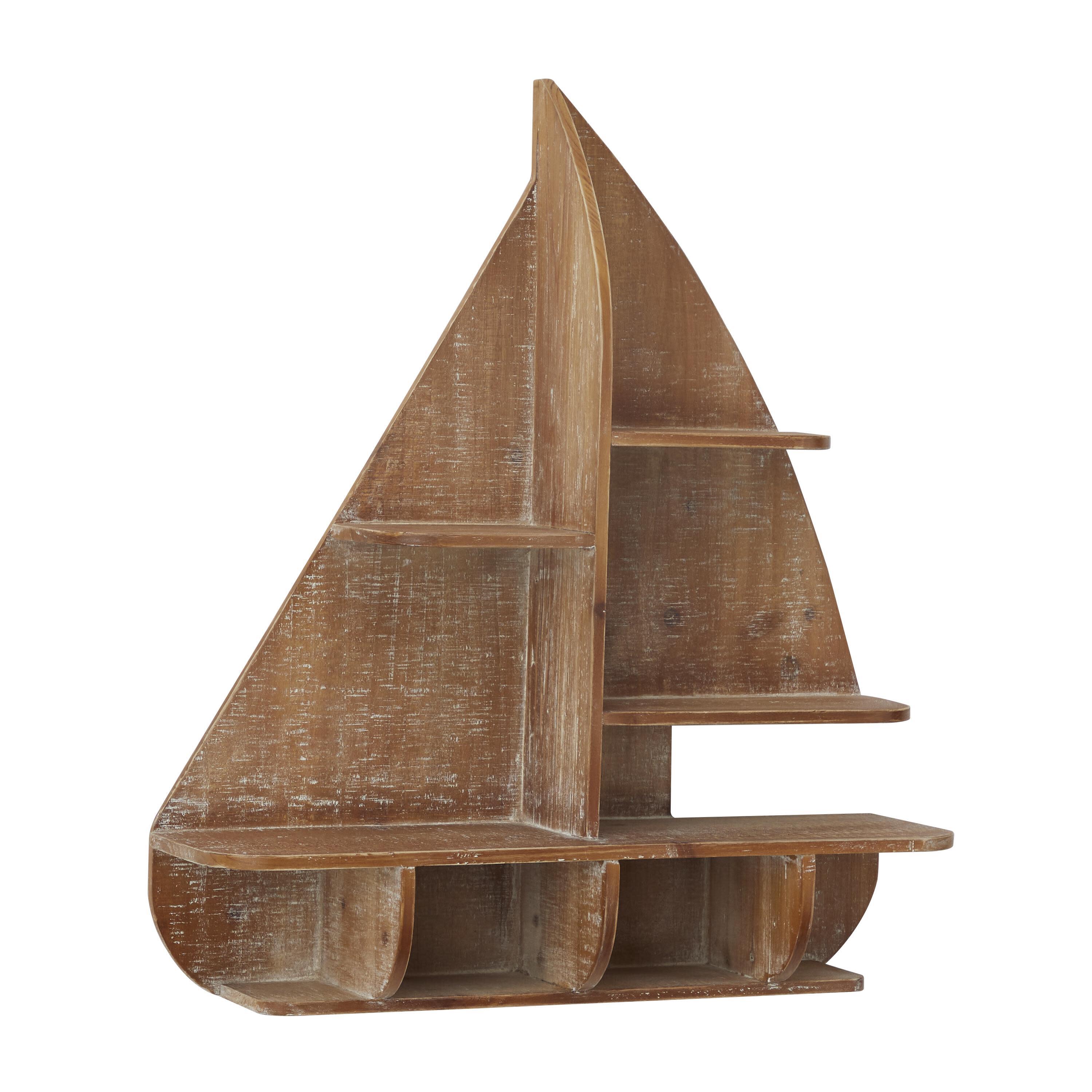 Bayberry Lane Sail Boat Wall Shelf, , large