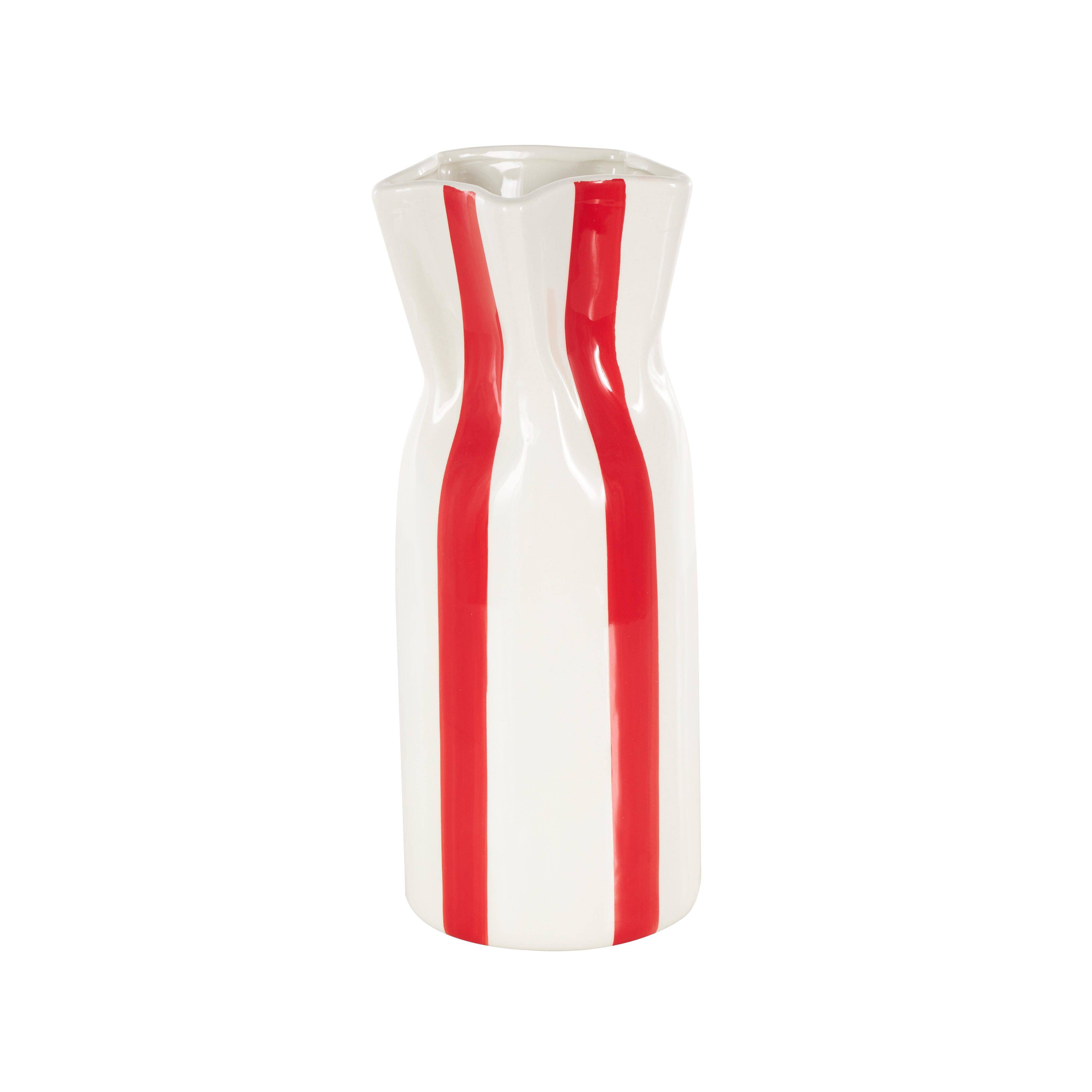 Bayberry Lane Decorative Vase with Vertical Stripes, , large