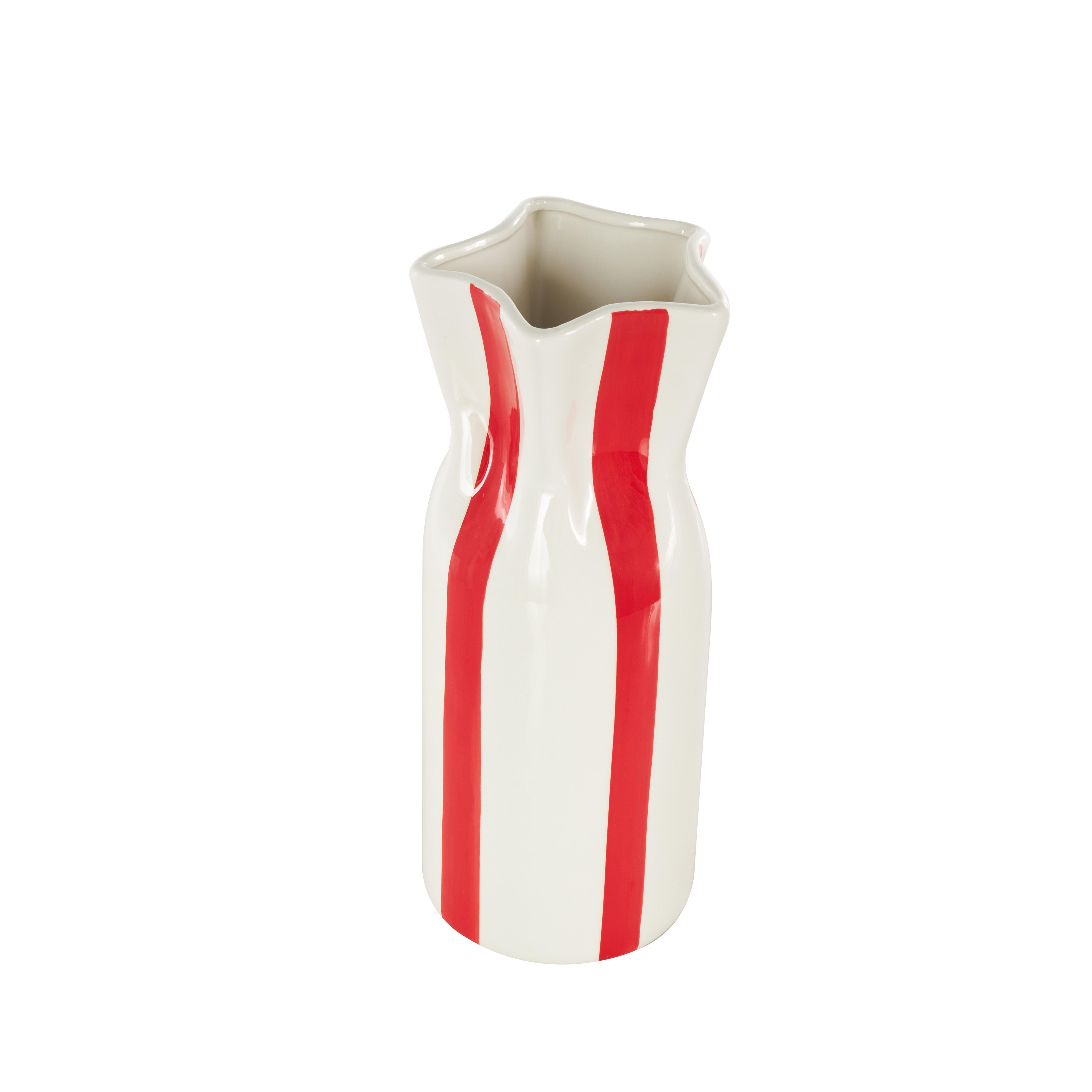 Bayberry Lane Decorative Vase with Vertical Stripes, , large