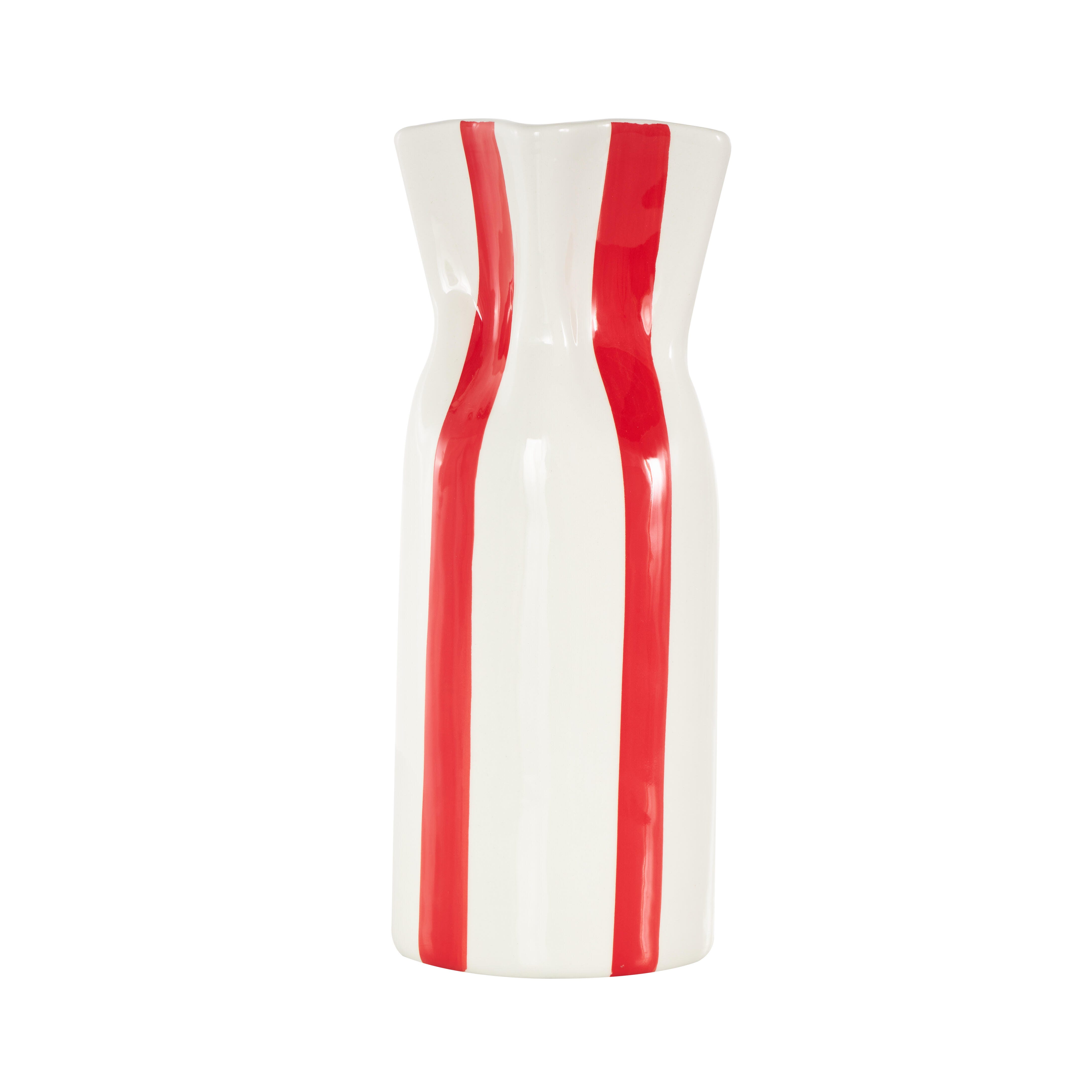 Bayberry Lane Decorative Vase with Vertical Stripes, , large