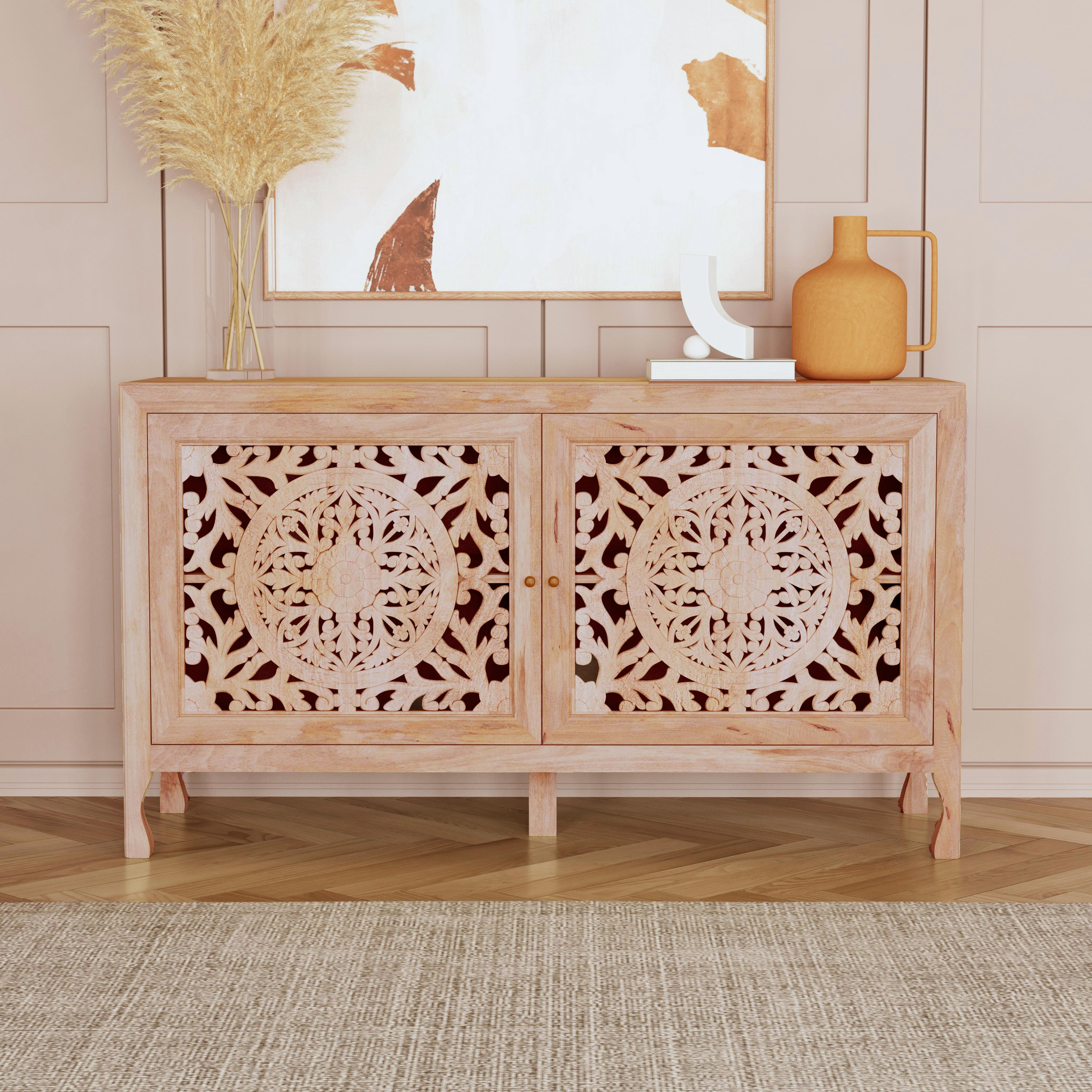 Linon Haven 60" Accent Cabinet, , large