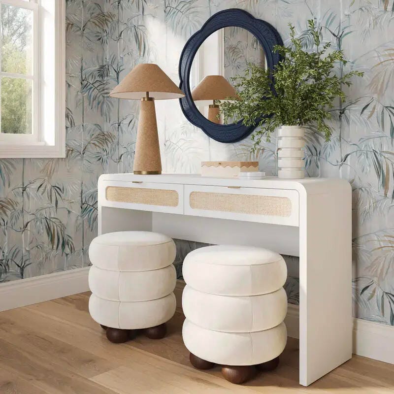 TOV Furniture Patty Console Table, Blue, rollover