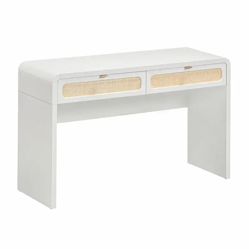 TOV Furniture Patty Console Table, White, large