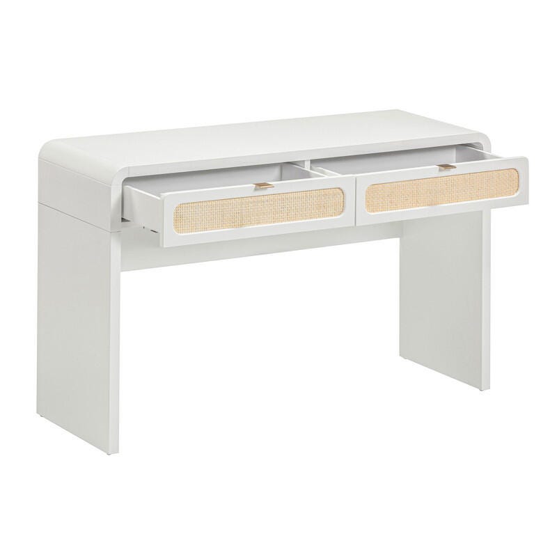 TOV Furniture Patty Console Table, White, large